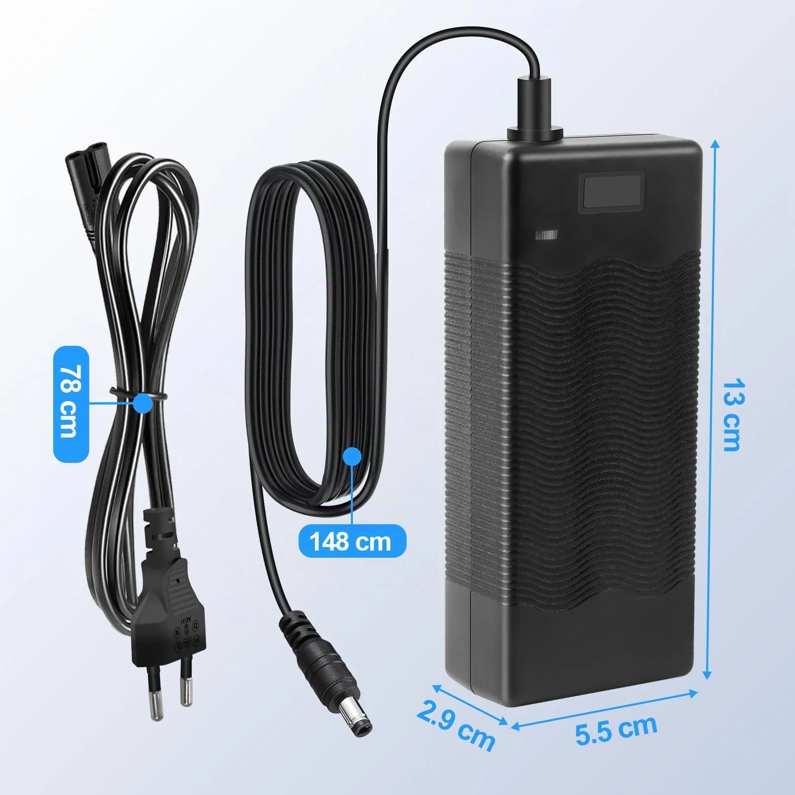 42V 2A Cargador de Batería para Patinete Eléctrico Compatible con HIMO Z20, Kugoo S1 S2 S3, M2 Pro, Etwow, GOTRAX GXL V2