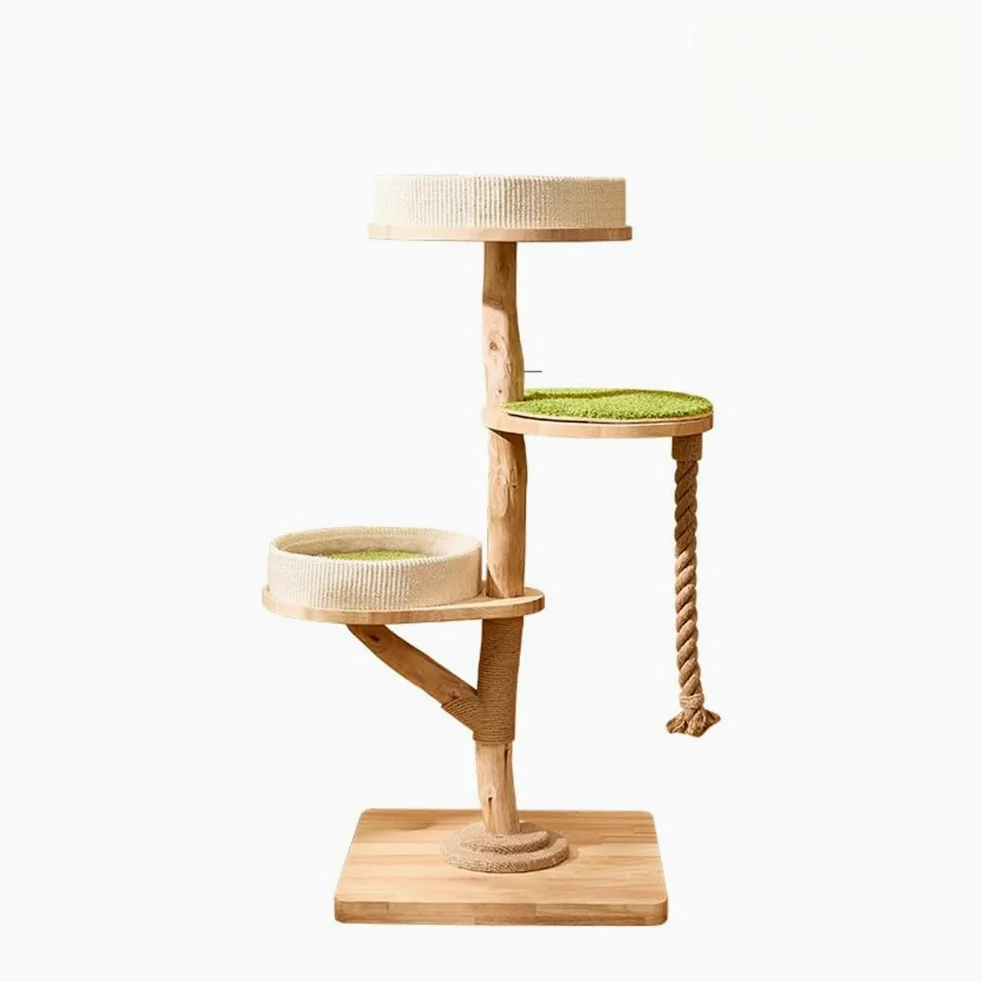 Torre para Gatos Árbol for Gatos de Gran tamaño con Marco Escalada Integrado, Cama Colgante, casa for, Juguete for Rascador(Medio)
