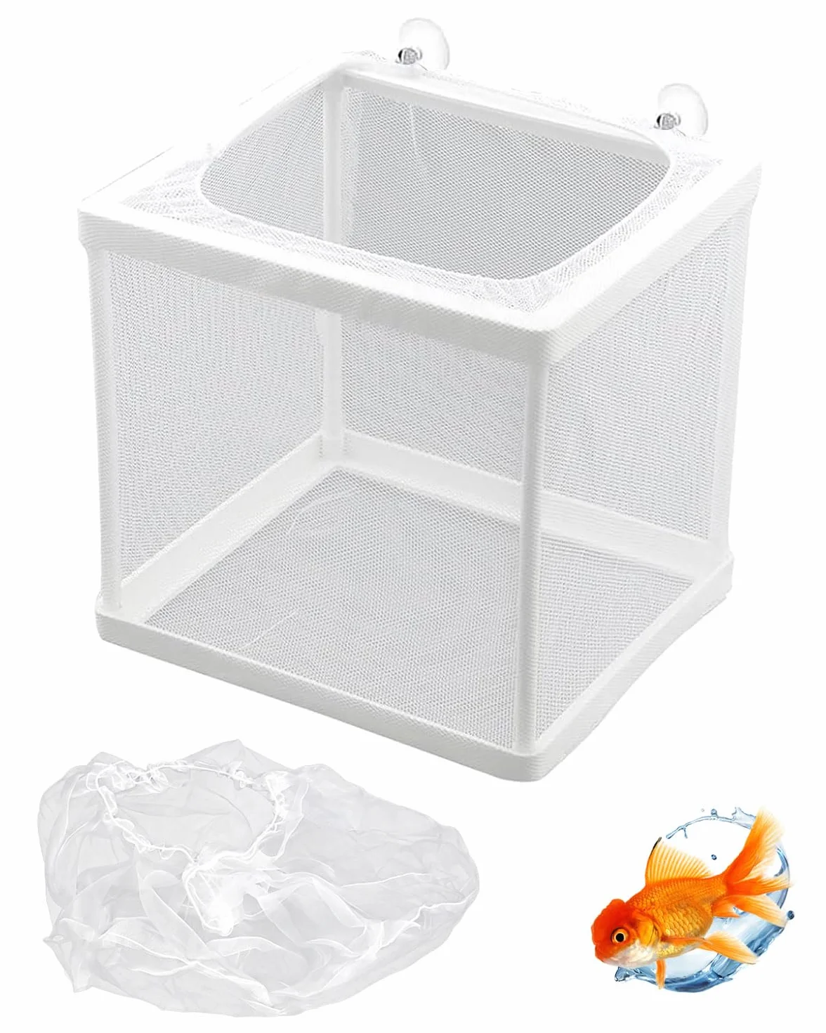 Incubadora De Peces, Caja De Cría De Peces, Acuario Criador De Red,Incubador Separador Tanque, Aislamiento De Pece con Ventosas, Cría Pece para Proteger Bebés, para Camarones Incubadors