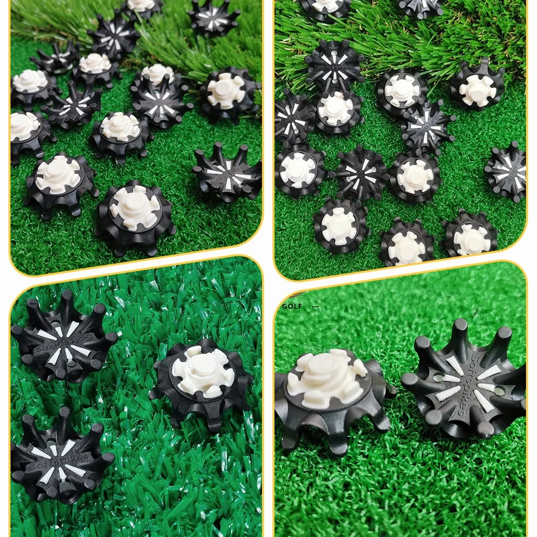 Clavos de golf para zapatos con llave de instalación, 10 piezas