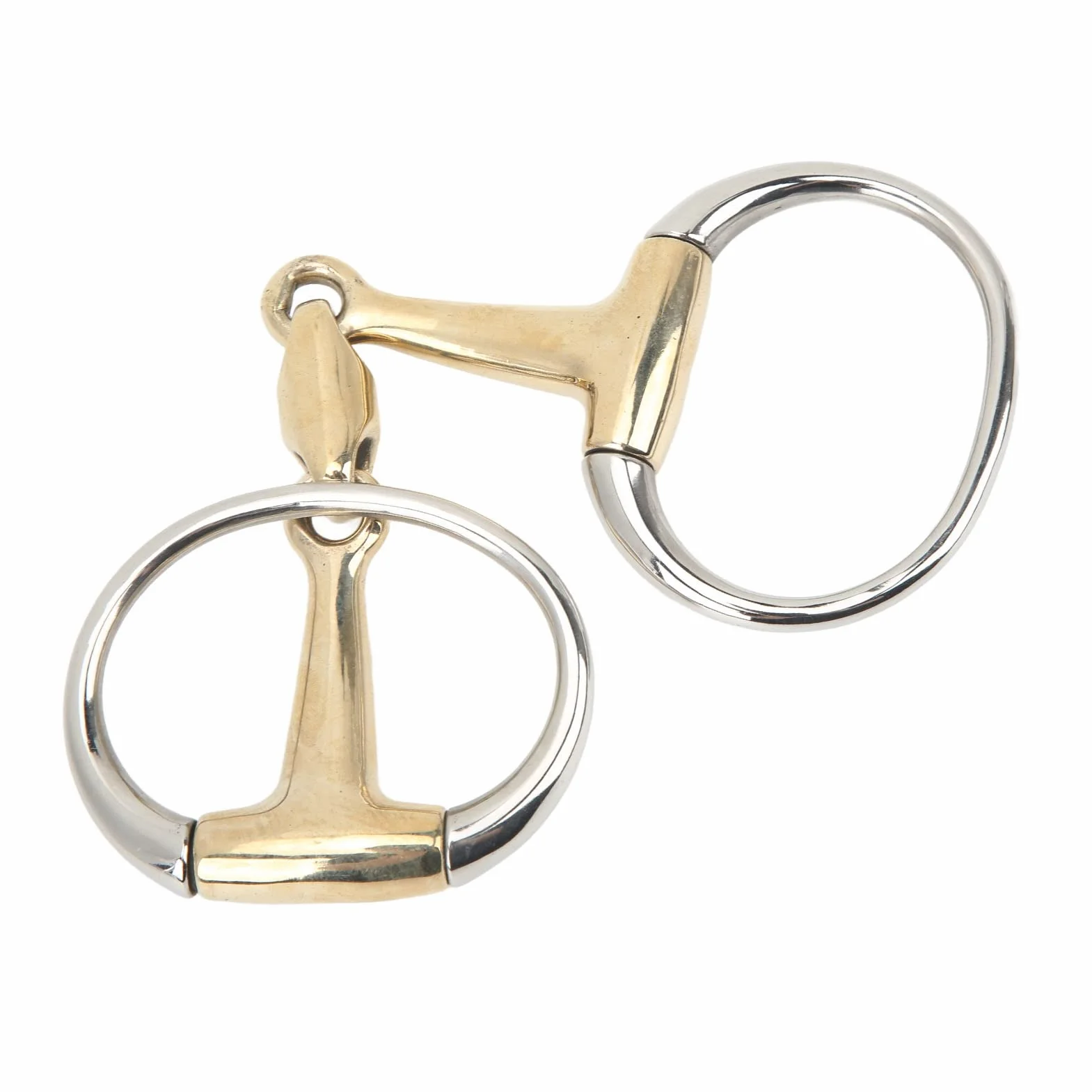 Caballo Anillos Snaffle bit, Acero Inoxidable Caballo Boca bit, Cobre Bisagra Caballo Anillos Sueltos Curvo Ángulo Lozenge para Regalos al Aire Libre