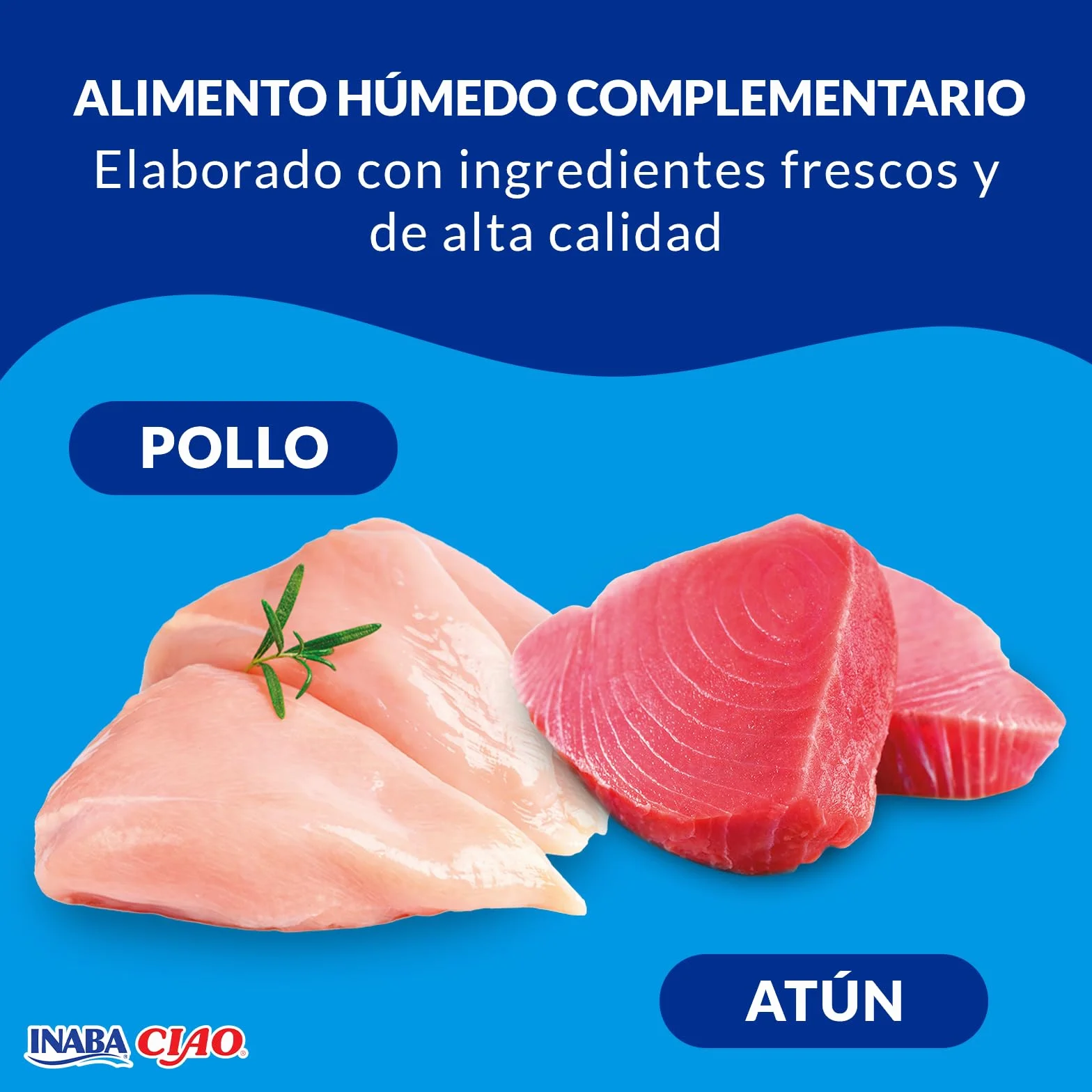 INABA Ciao Stew - Guiso Saludable para Gatos - Snacks, Receta de Pollo con Atún - Premios Ricos y Cremosos - Sin Cereales, Conservantes, Colorantes - Pocas Calorías - 40g