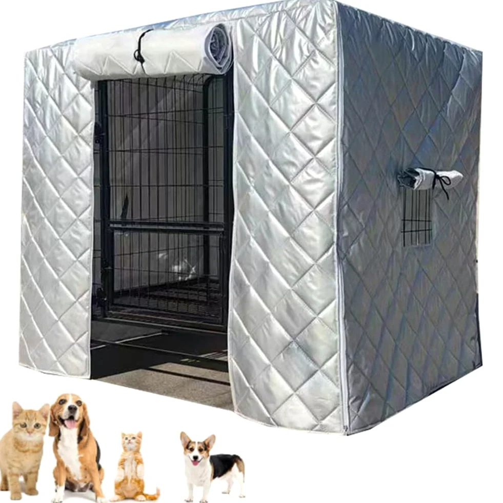 Funda Cálida Para Jaula Mascotas, Protector De Nido Grueso Para Mascotas, Cálido Y Frío Para Invierno, Manta Cálida a Prueba De Viento Para Jaula, Para Calidez Mascotas Al Aire Libre - Varios Tamaños