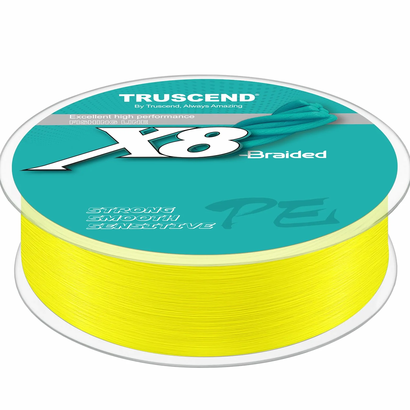 TRUSCEND Línea De Pesca Trenzada X8, Polietileno Trenzado para Profesionales, Más Delgada, Lanzamiento Suave, Pesca Agua Dulce