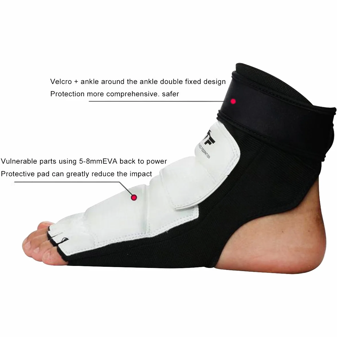 Taekwondo Protector Gear Ankle Brace Pad Guardia para artes marciales boxeo MMA UFC