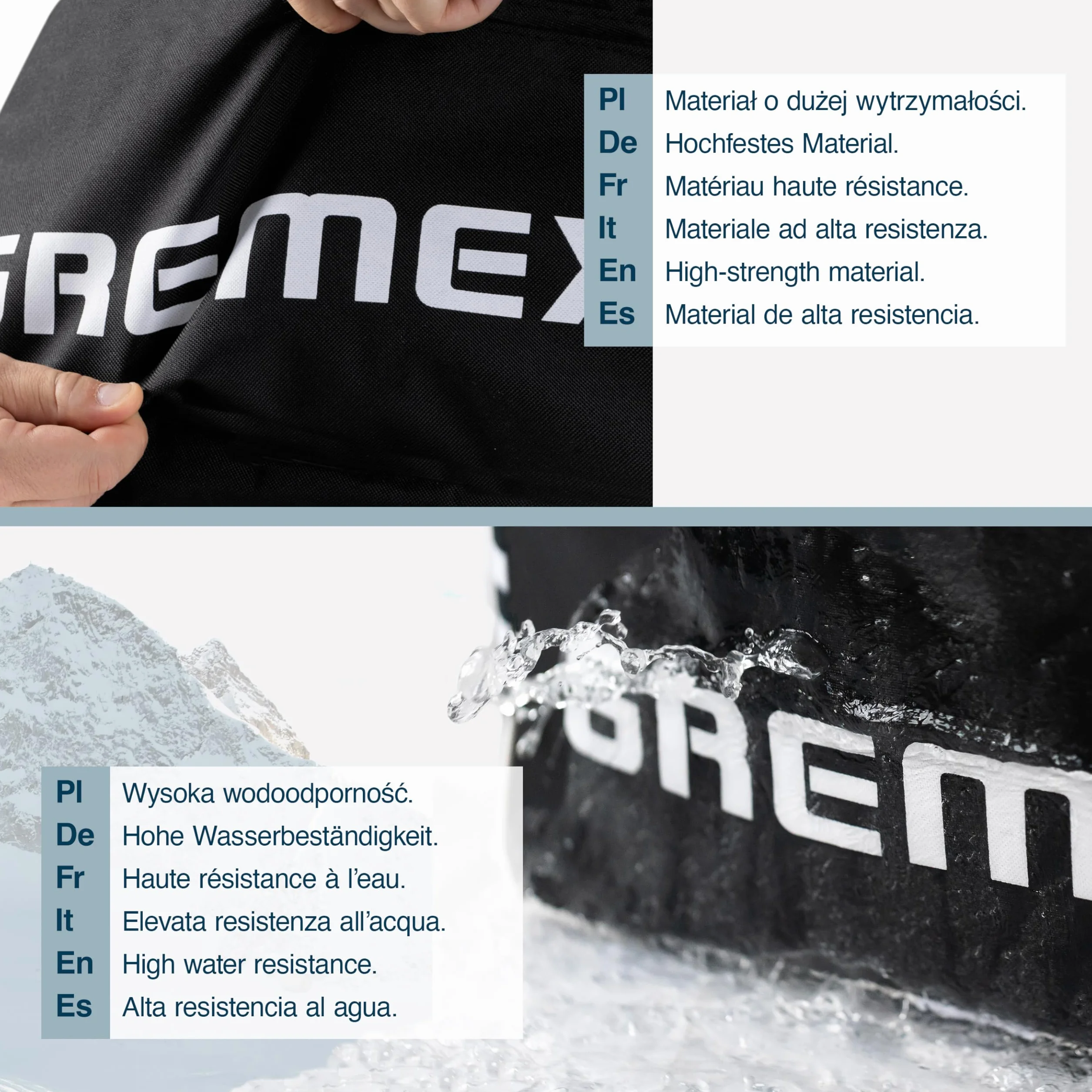 Bolsa para Snowboard 170 cm Impermeable Protectora Resistente Ligera