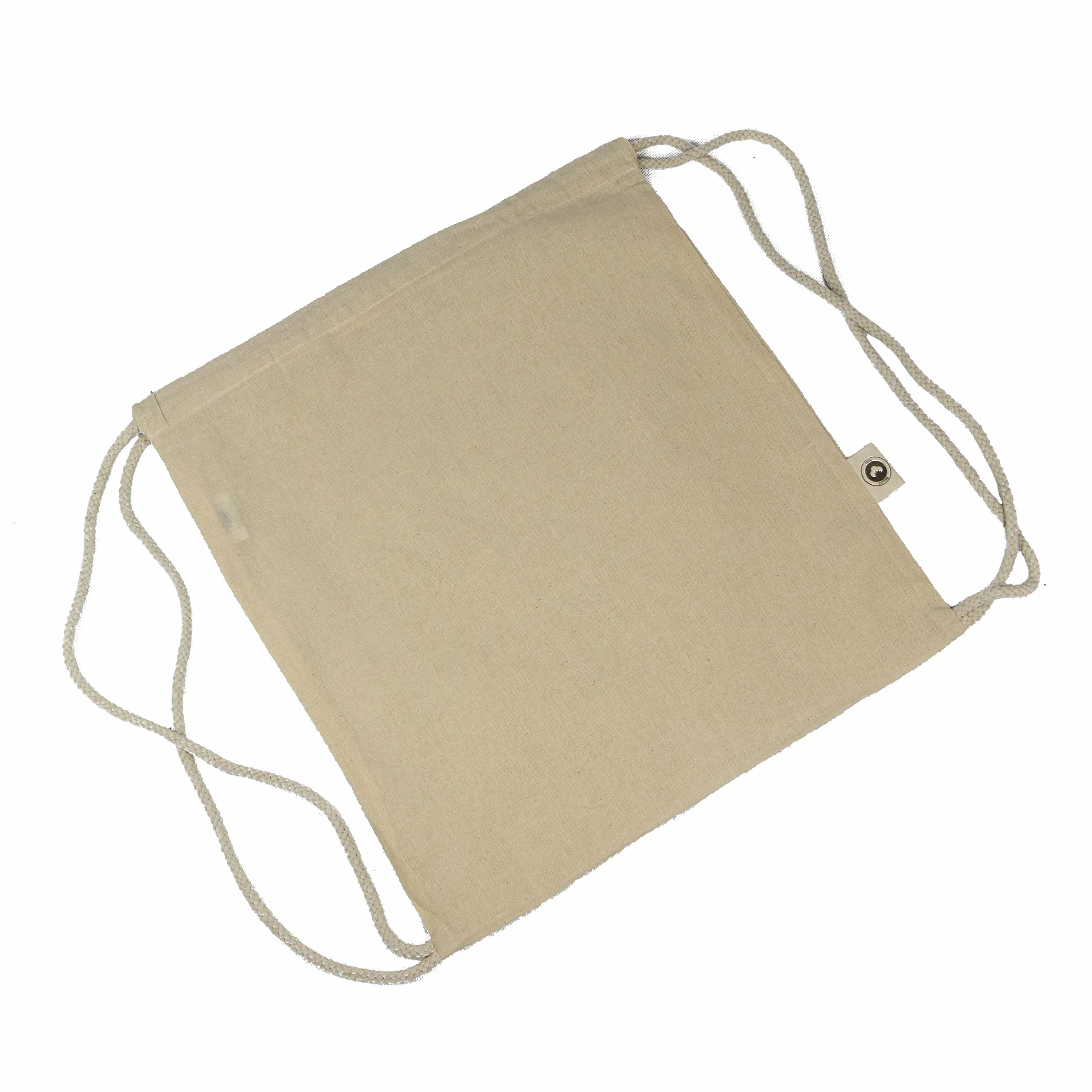 Bolsa Mochila Algodón Natural Con Cordones 39 x 35 cm
