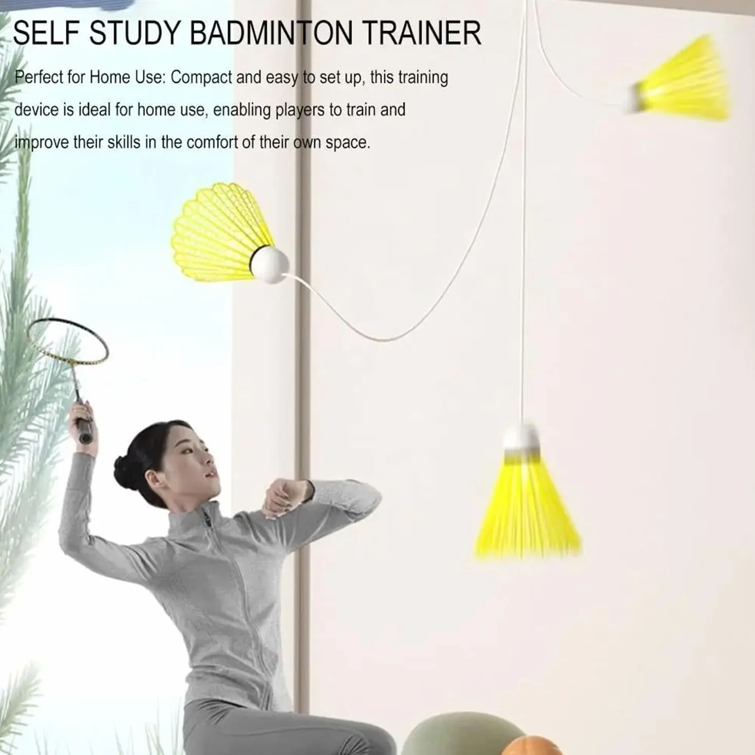 Entrenador de Bádminton de Autoestudio Portátil de Rebote