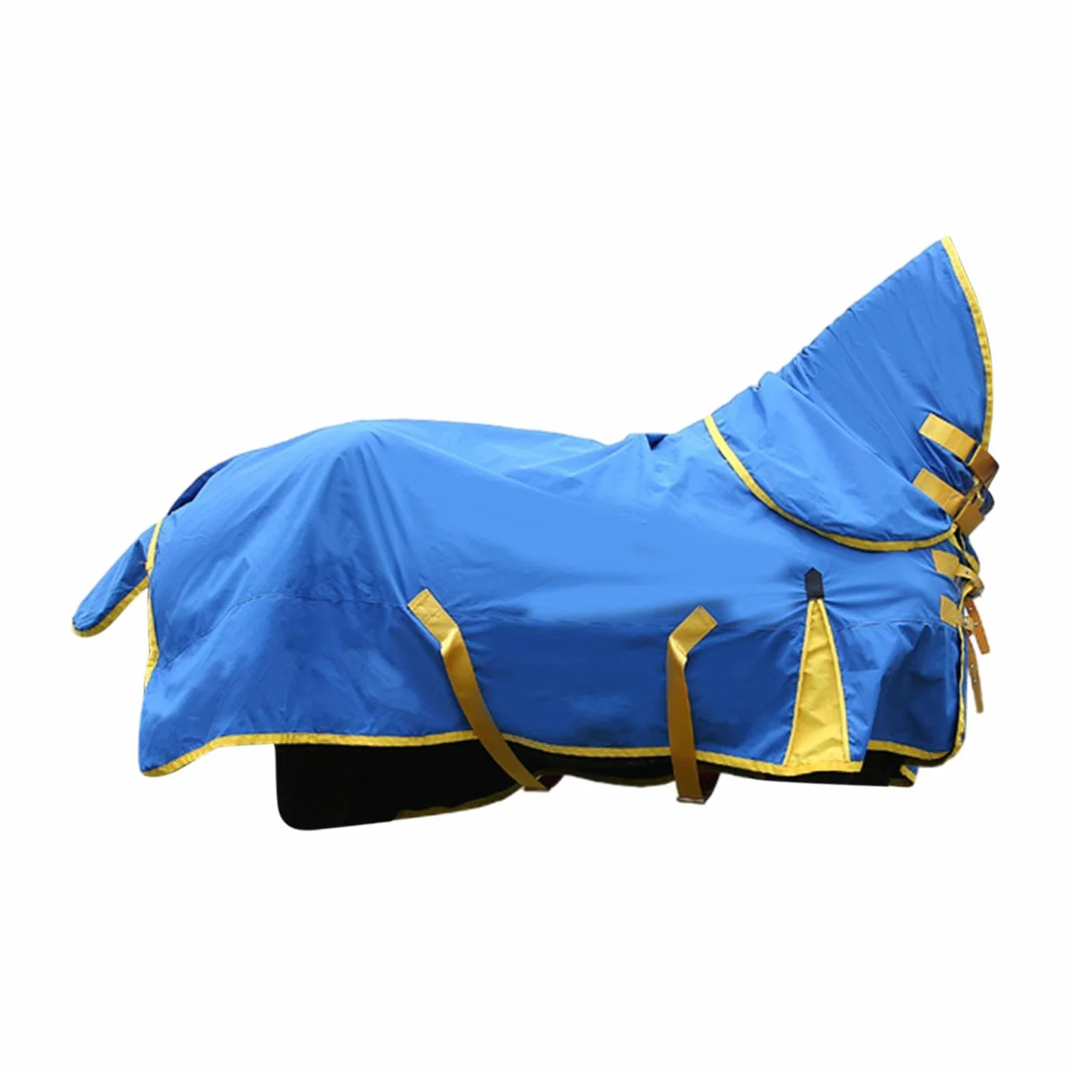 Manta Impermeable para Caballos, Manta Protectora Impermeable para Caballos, Tejido de Poliéster Transpirable con Hebillas Cruzadas Y Collar Extraíble