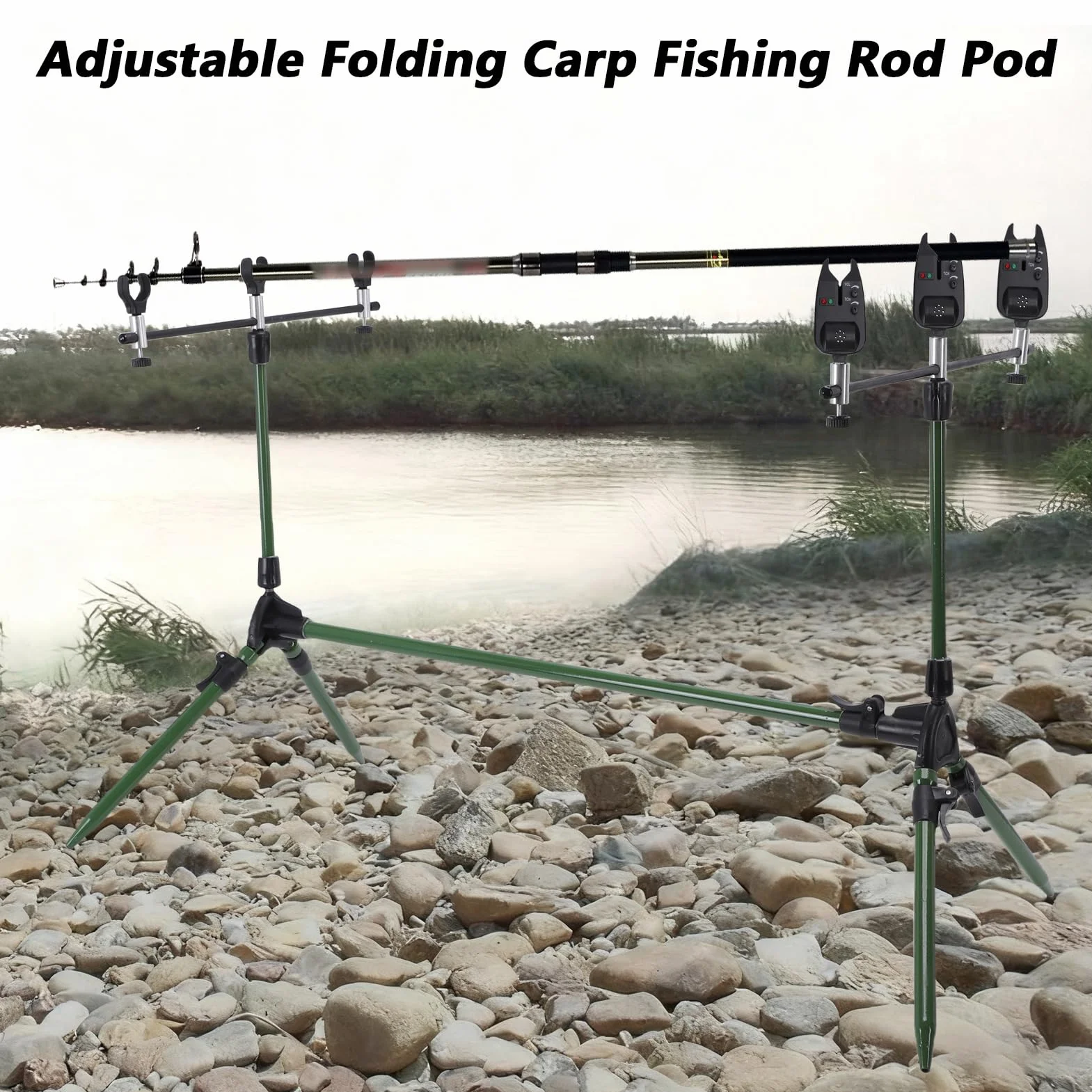 Soporte Ajustable Retráctil para Caña de Pescar de Carpa, Accesorio Universal de Alta Resistencia