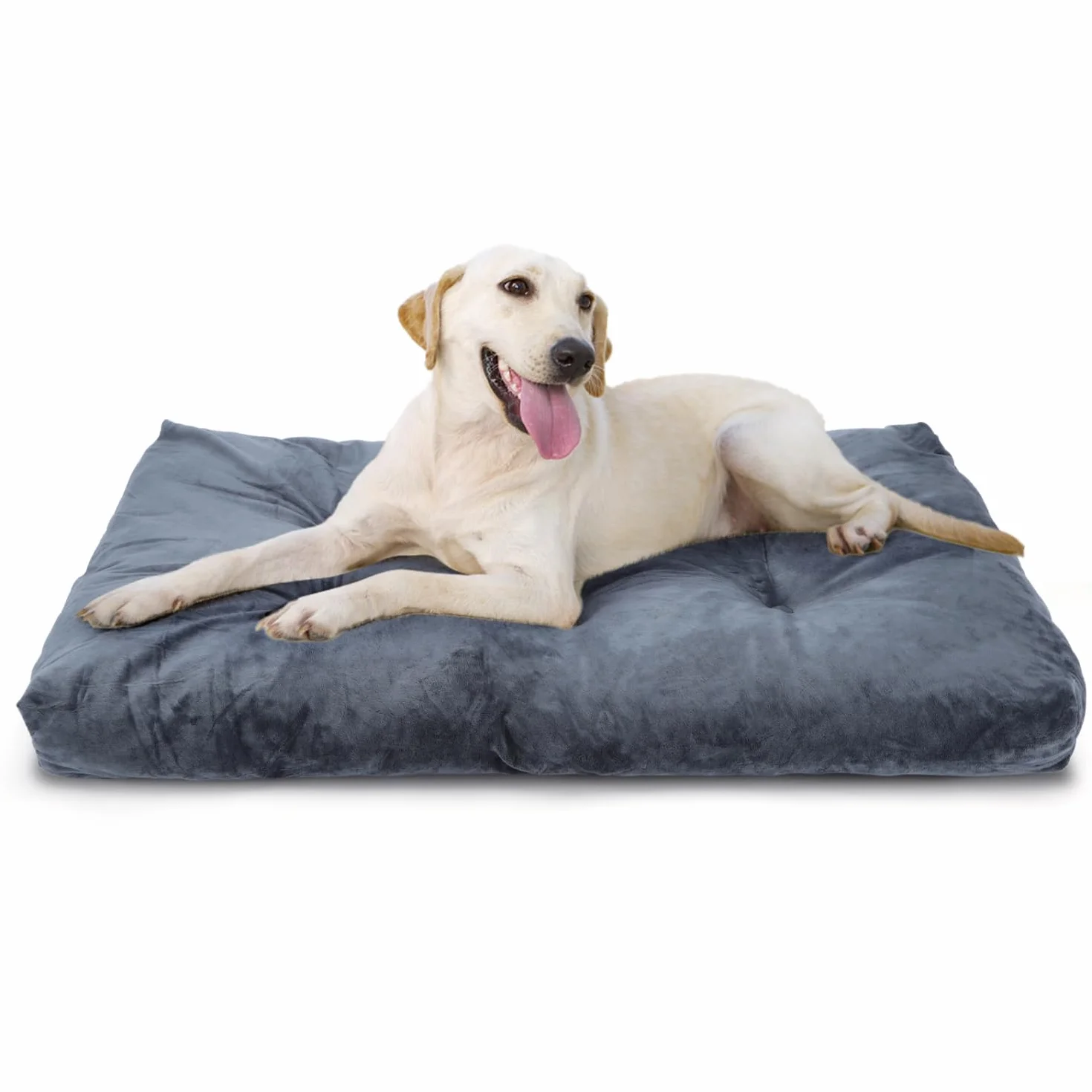 Nobleza Cama Perro Grande, Cama Perro Lavable, Suave y Esponjoso, Antideslizante, Gris Oscuro, 110x73cm