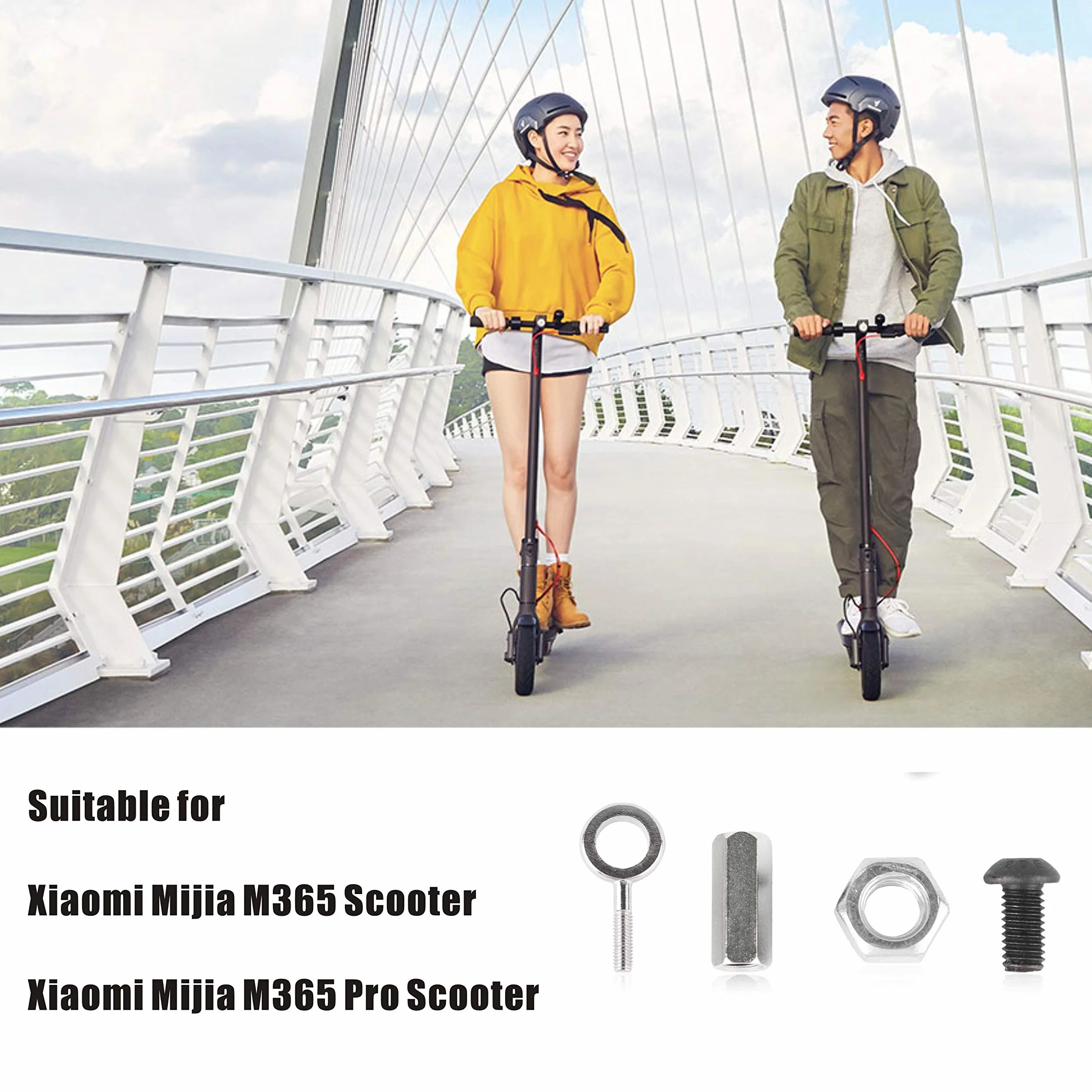 Scooter eje de bloqueo tornillo ensamblado juego de repuesto para Xiaomi 1S/M365/Pro