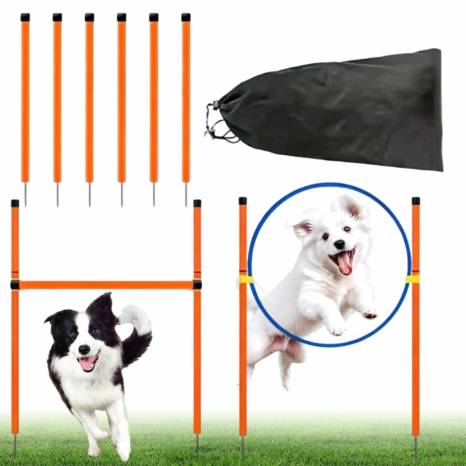 Equipo de adiestramiento en agilidad para perros Entrenador de Ejercicios | Equipo para Parque Canino para Jardín, Parque, Playa, Zona Recreo, Campo, Competición, Recreación al