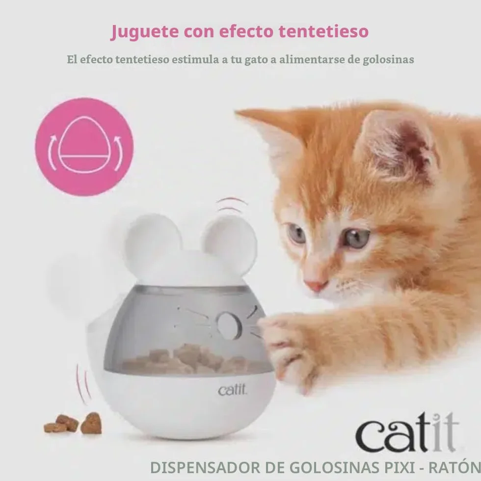 Catit PIXI Dispensador de Snacks para Gatos, ratón