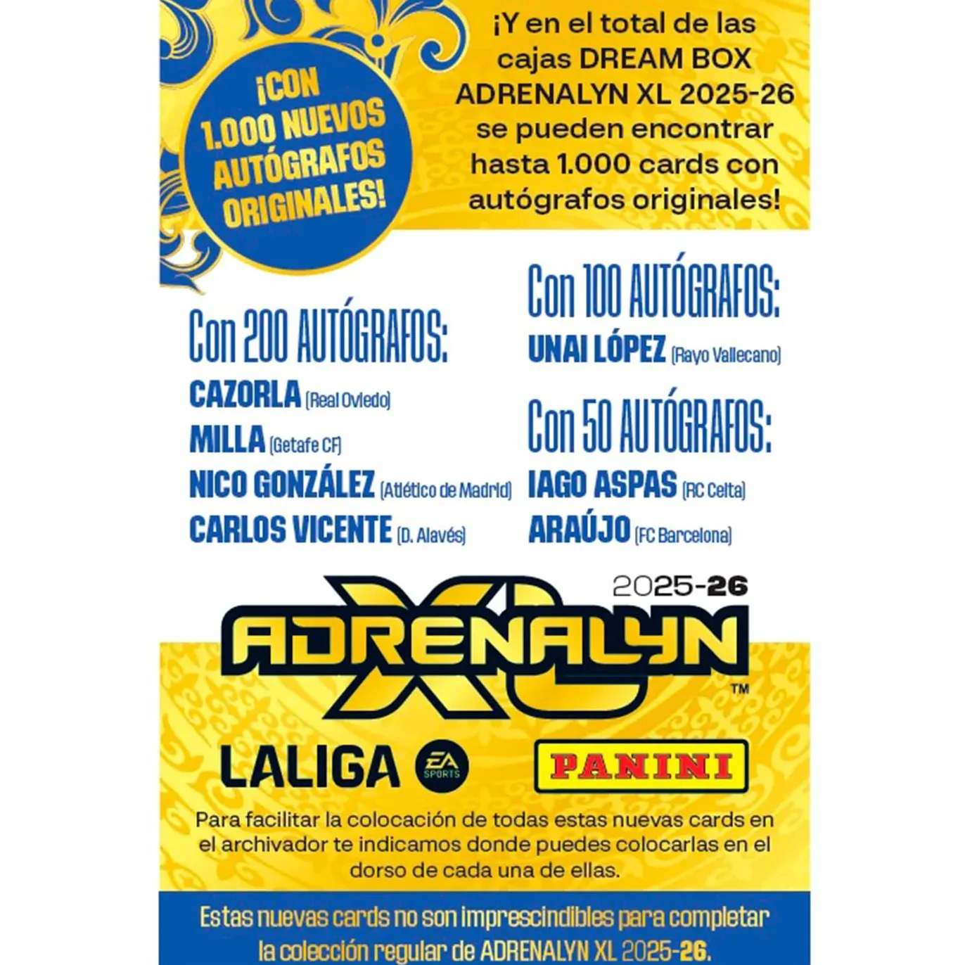 Panini Adrenalyn XL LaLiga EA Sports 2025/26 Dream Box Total Kings 50 cards