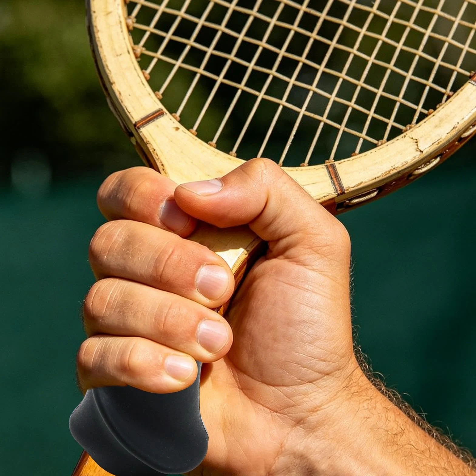 Corrector de agarre de tenis, herramienta de ayuda para posicionamiento de mano y mejora de control