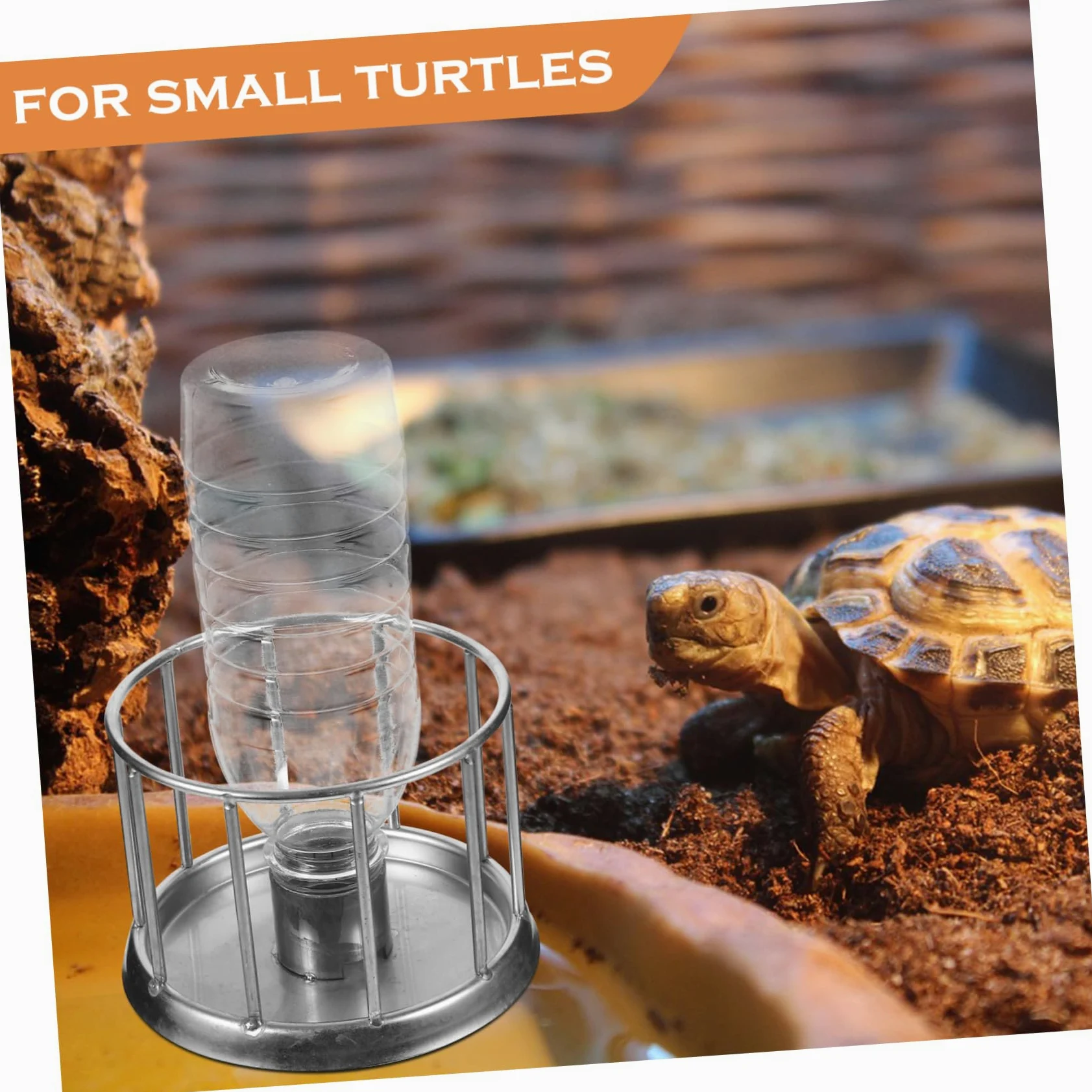 SUPVOX 4piezas Bandeja De Agua para Reptiles De Acero Inoxidable Bebedero y Comedero Multifuncional para Tortugas y Lagartos para Terrarios y Reptiles Domésticos