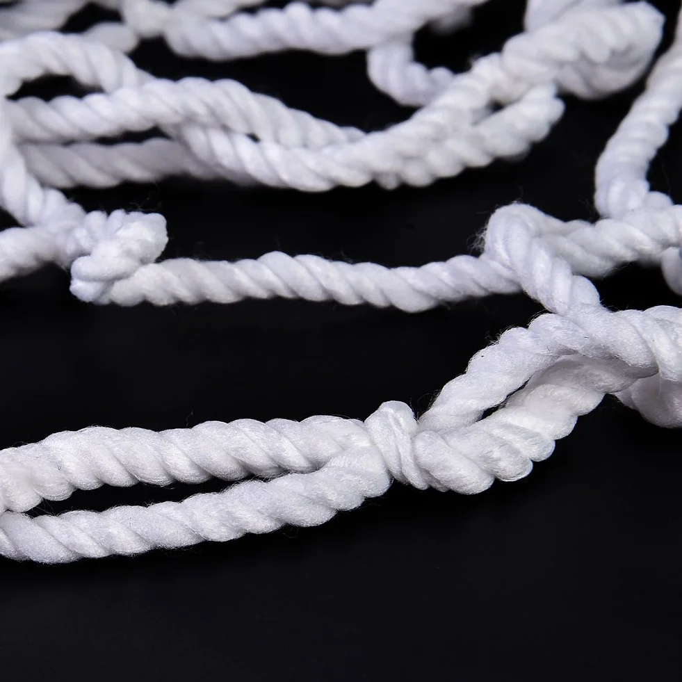 Keenso Red de Portería de Fútbol 3x2m Fibra de Cuerda de Algodón Blanca