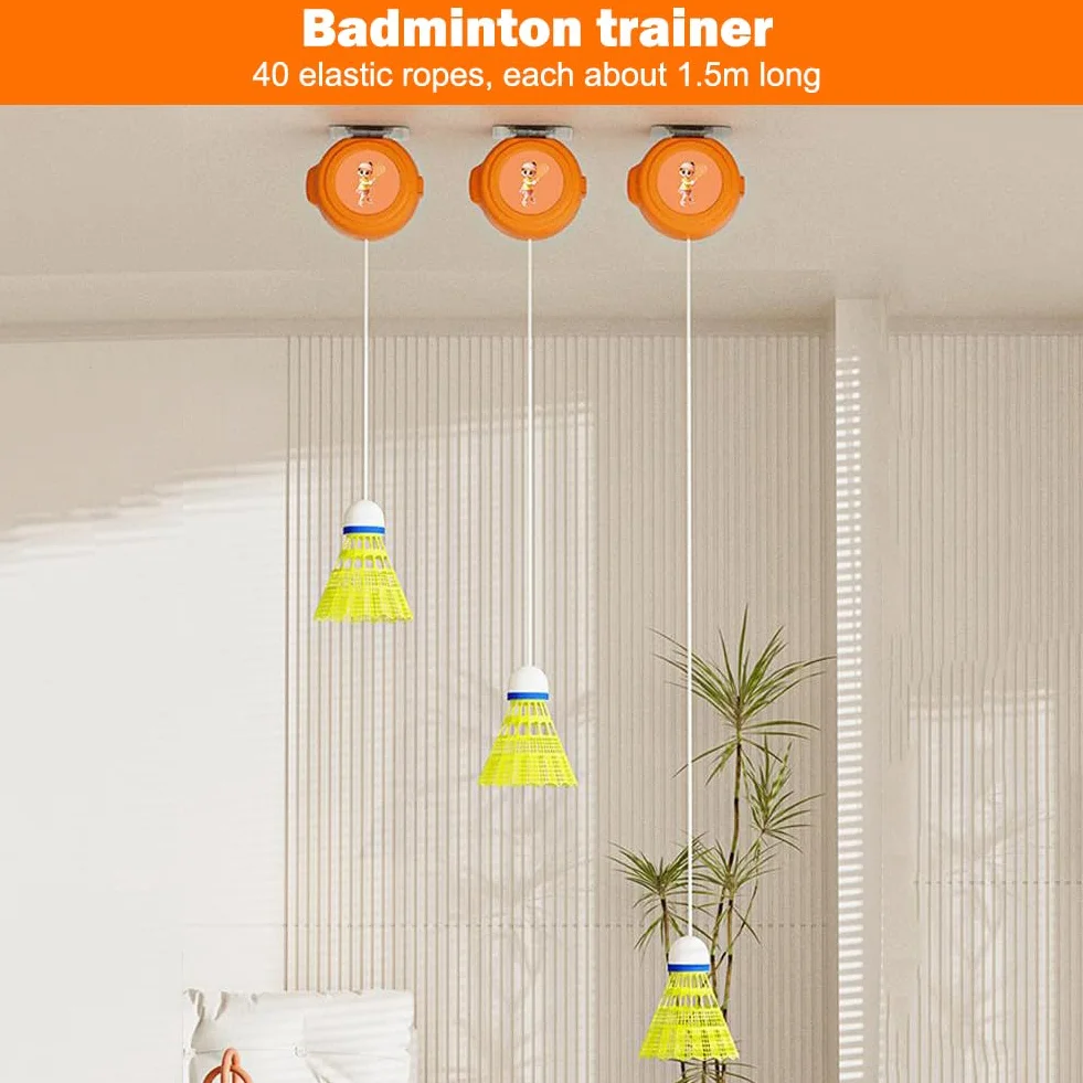 Set de bádminton de altura ajustable, entrenador de rebote para autoaprendizaje