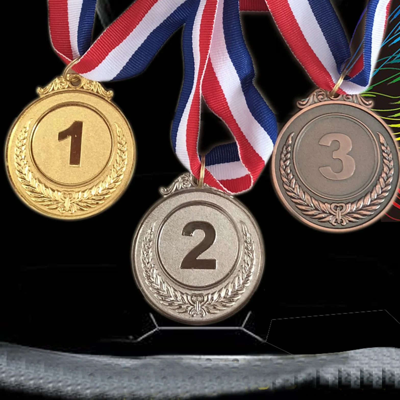 WANGCL Medallas de bronce plata oro 3 piezas Olímpicas para niños deporte competencia