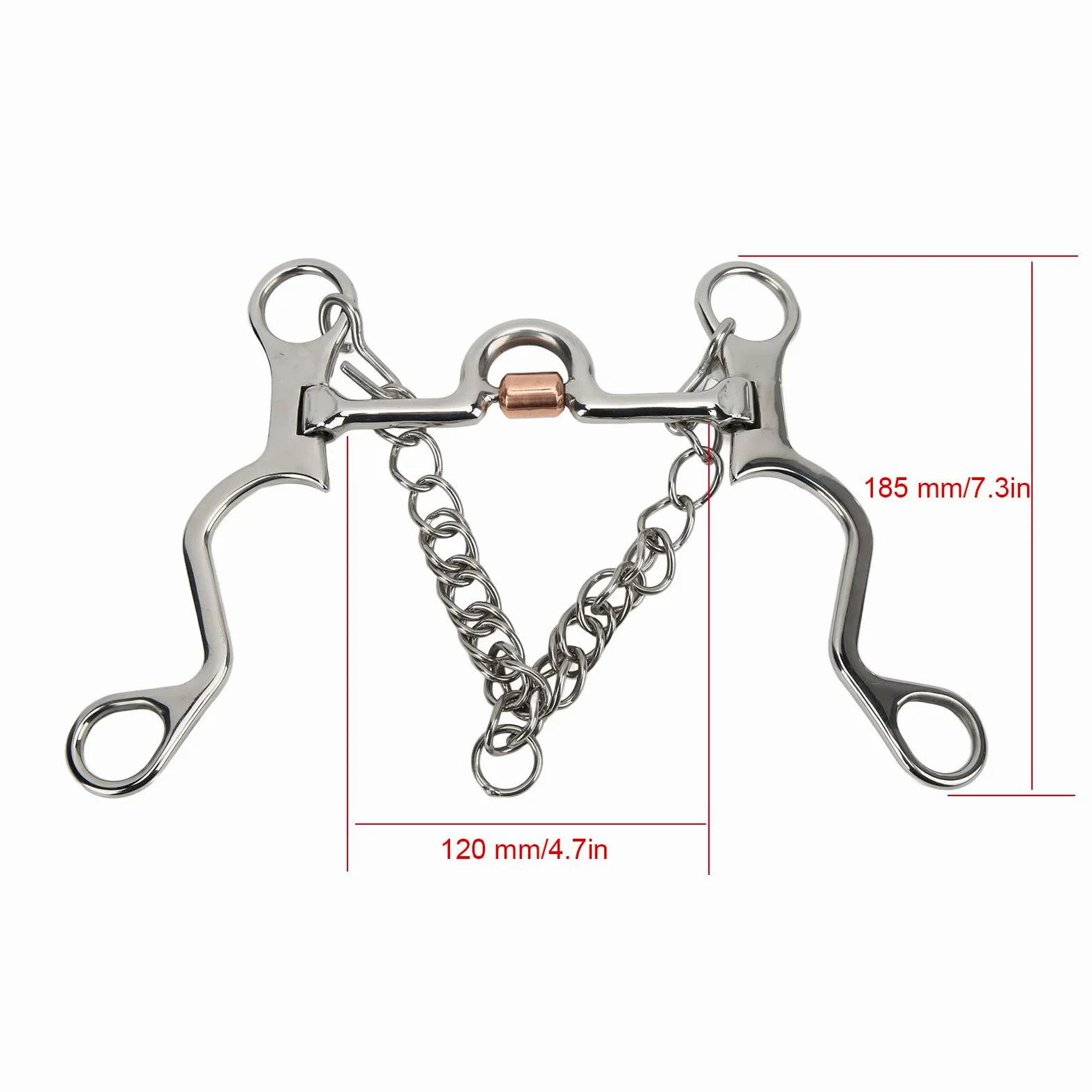 Broca de Caballo Pelham, Broca de Caballo de Acero Inoxidable Fuerte for Montar a Caballo, Rendimiento Ecuestre, Broca y Broca for Boca de Caballo (Size : 120MM)