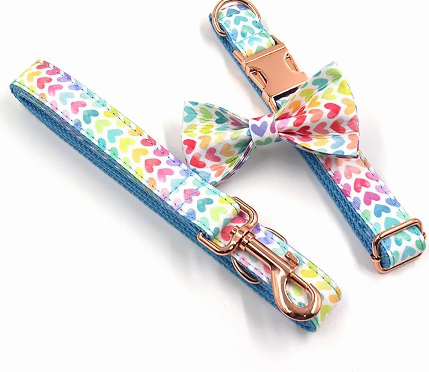 Collar para Mascotas, Collar de Perro Ajustable Personalizado for Perros medianos y Grandes. Bonito Collar for Cachorros, Tanto for niños como for niñas(Blue,L)
