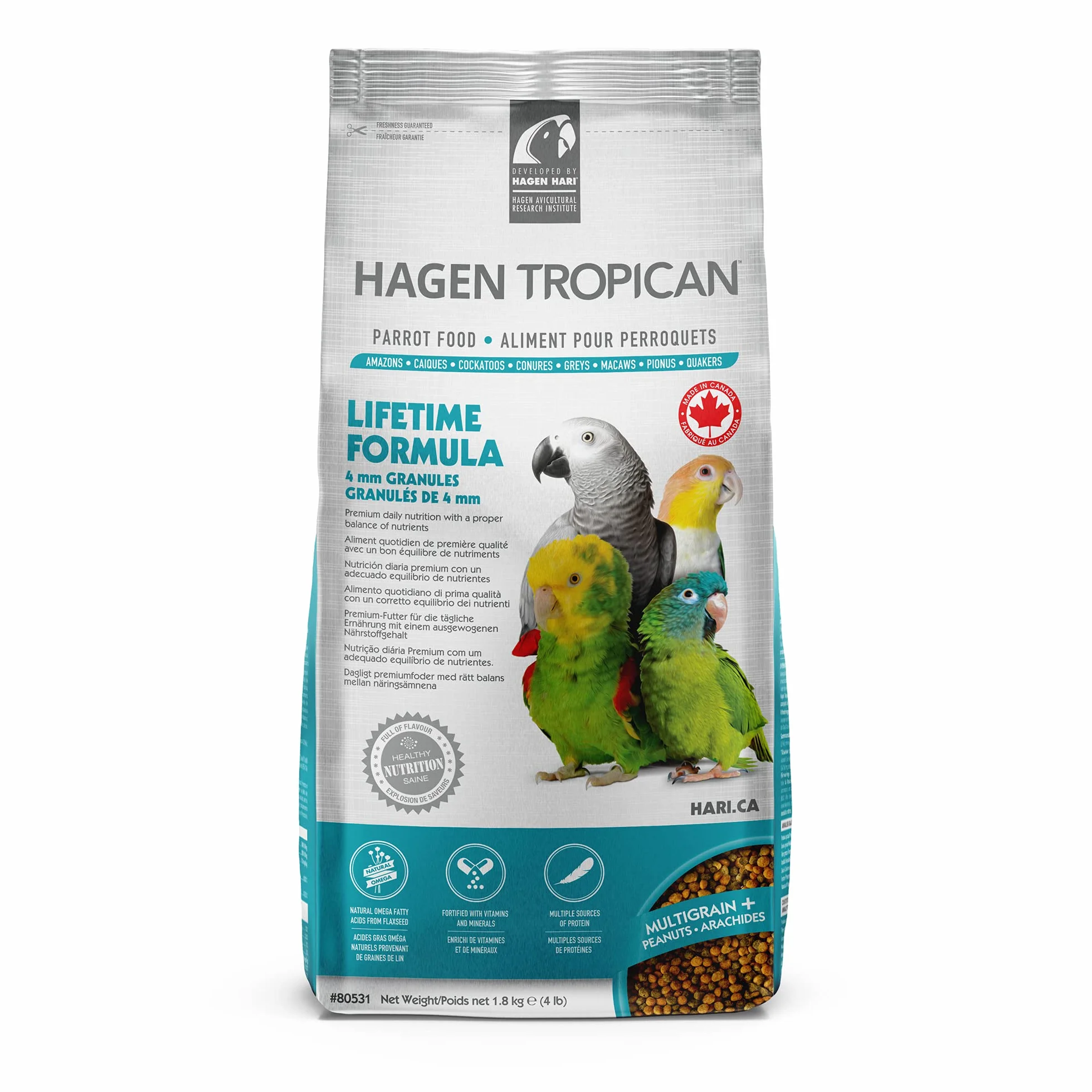Tropican Mantenimiento para Loros - 1,8 kg