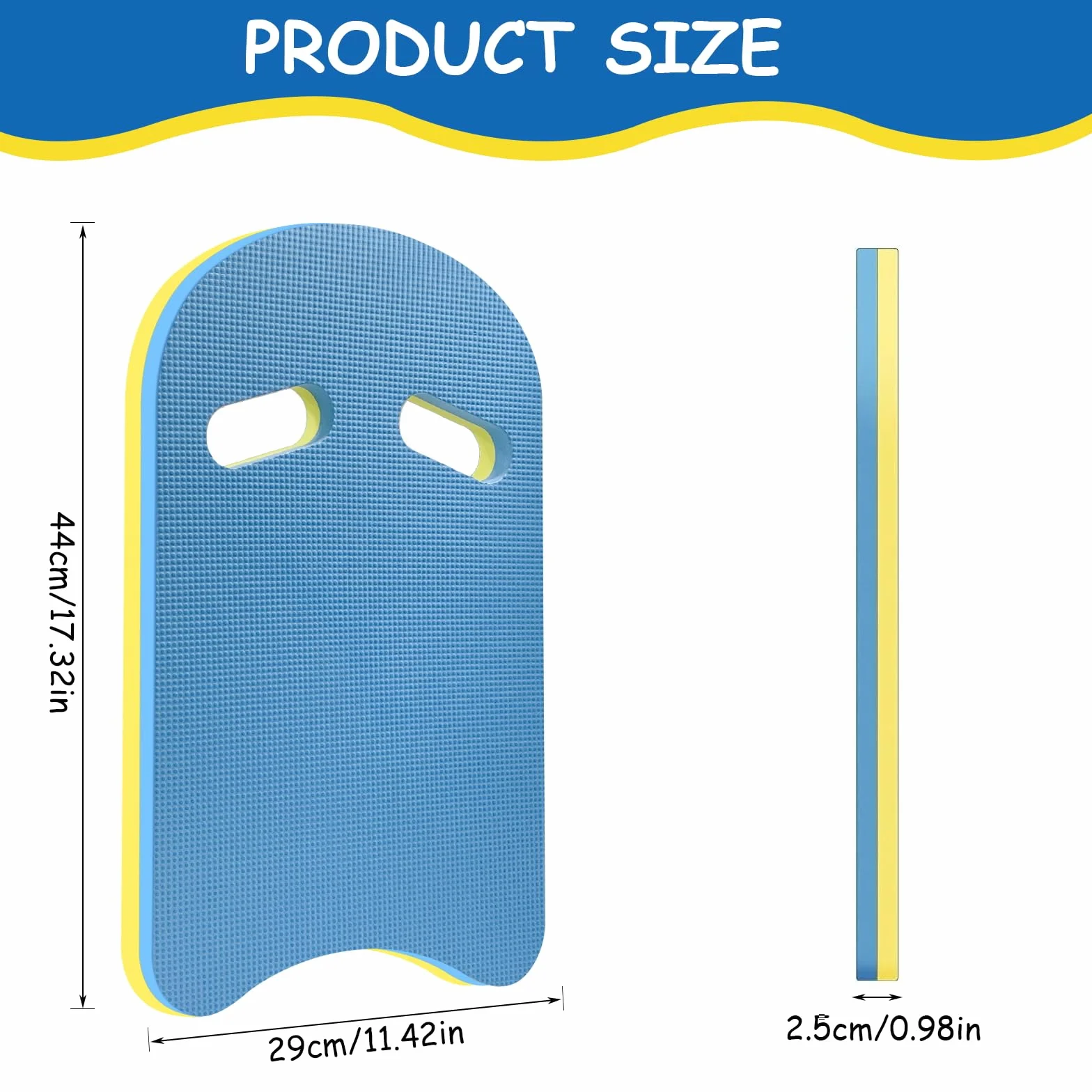 Tabla de Natación con Asas para Niños Adultos Entrenamiento Kickboard Flotante