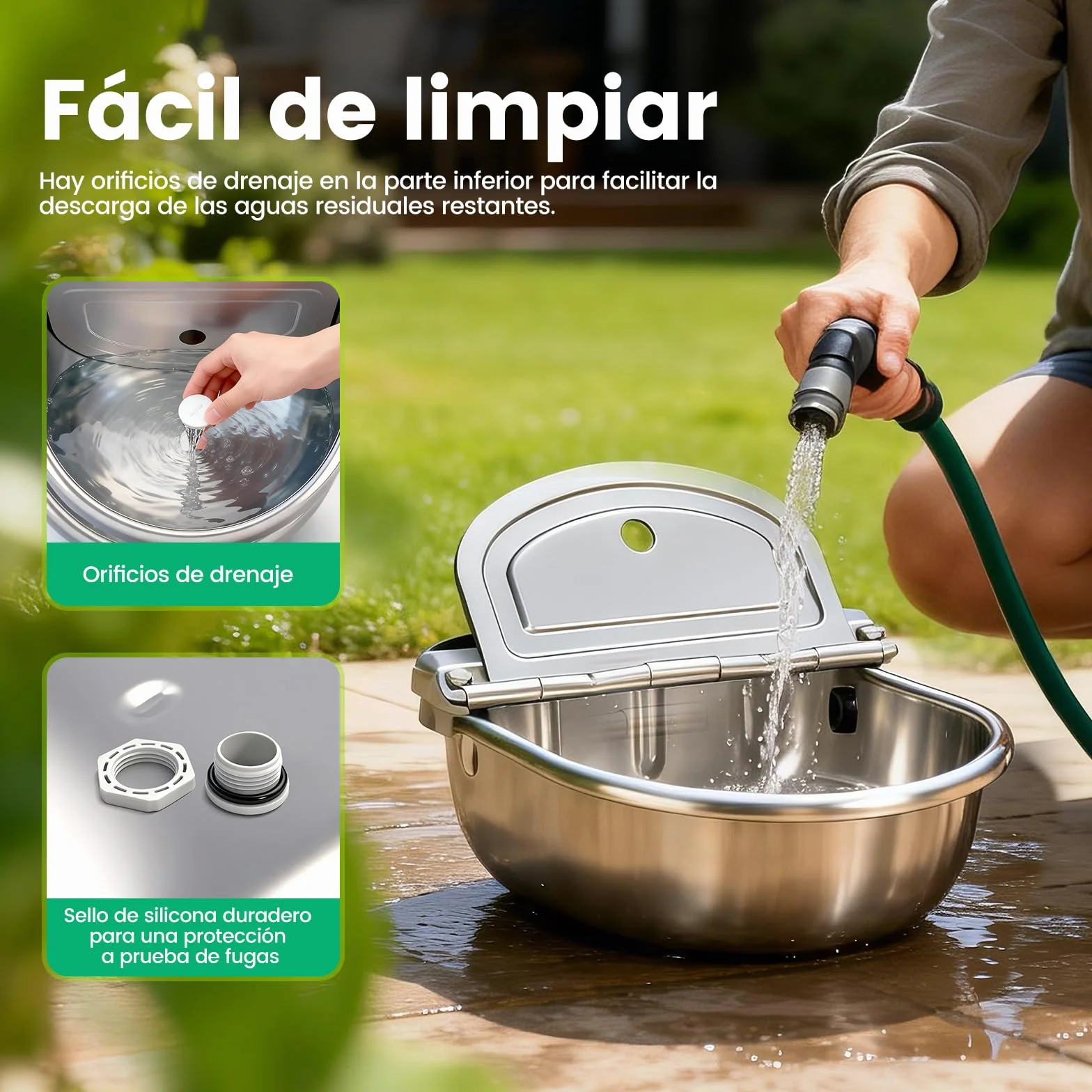 Bebedero Automatico con Valvula Flotador,Acero Inoxidable Bebedero Ganadero,Bebedero Caballos & Vacas Automatico,Bebedero para Ovejas Exterior,Bebedero Automatico para Ganado para Animales