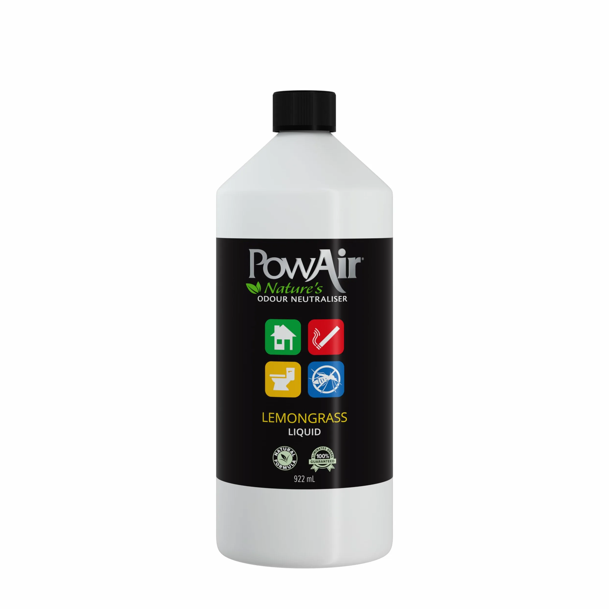 PowAir Neutralizador de olores líquido natural, fragancia de citronela, control de olores versátil para el hogar, coche, mascotas, ideal para soluciones de limpieza, pulverizadores, difusores (922 ml)