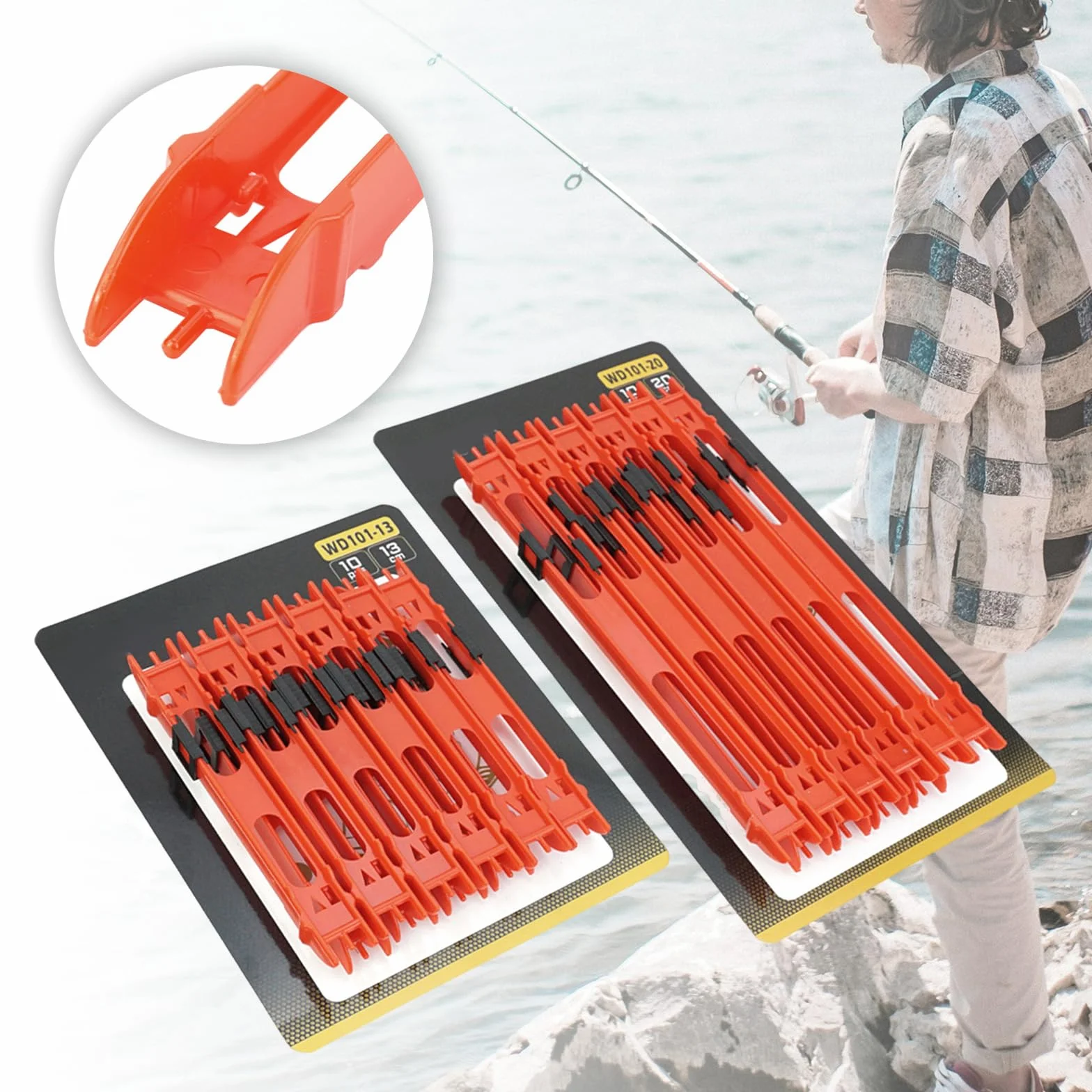 Haiki 10 piezas tabla de bobinado de línea de pesca, herramienta gestión aparejos
