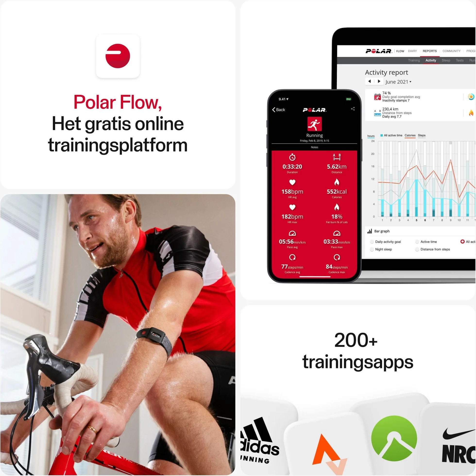 Polar Verity Sense Czujnik Tętna Ant+ Bluetooth Dual Kompatybilny z Peloton Endomondo Zwift