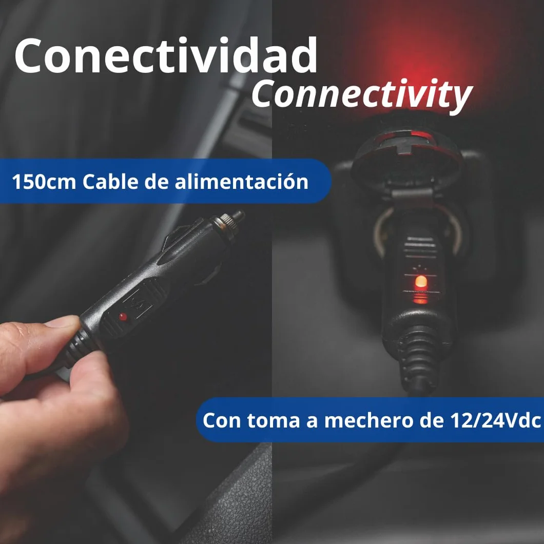 Bandera LED 12-24V 4 Azules 3 Rojos Personalizada Barcelona para Vehiculo