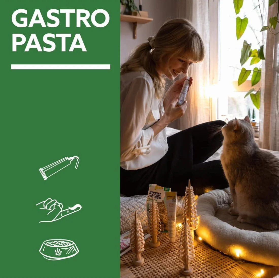 GimCat EXPERT LINE Gastro Intestinal, Pasta funcional para gatos - Protección del sistema digestivo, favorece la salud intestinal, tiene un efecto prebiótico - 1 tubo (1 x 50 g)