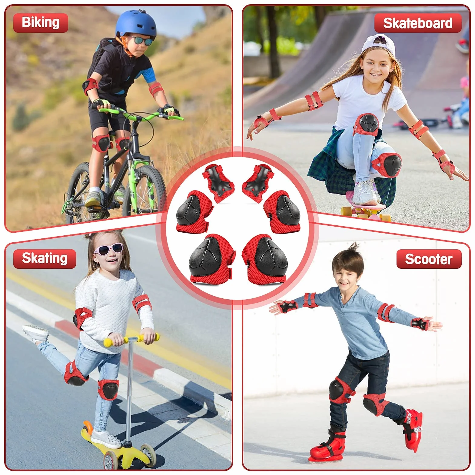 Rodilleras para niños Protección Patinaje Bicicletas Skateboard 3-8 años