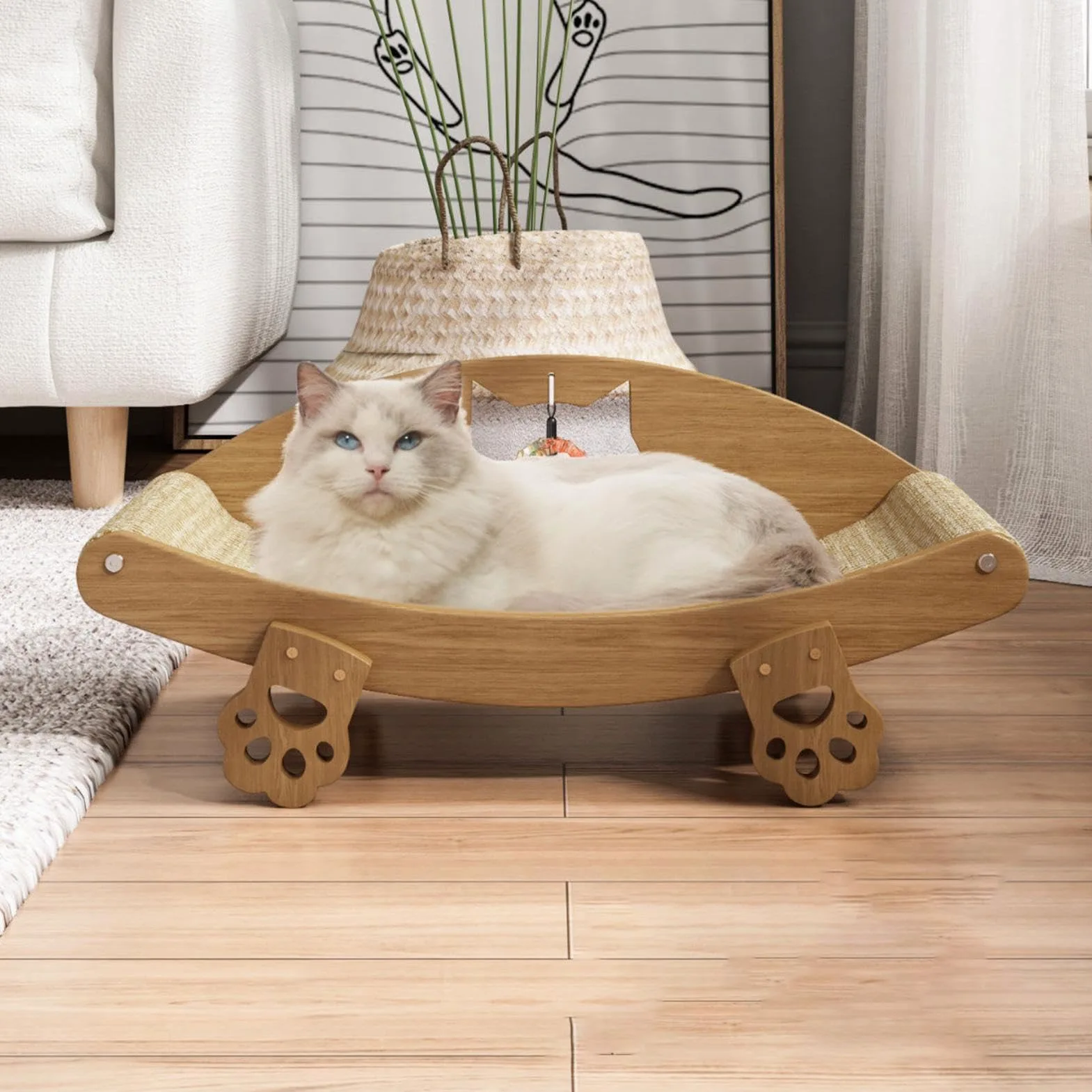 Alfombrillas Rascado Gatos Protector Muebles Cama Cachorros Juego | Tumbona Rascador De Gatos Perros Pequeños Jugar Dormir Interior Sofá Suelo Alfombra