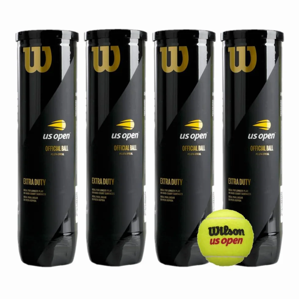 Wilson US Open Pelotas de Tenis, Pack de 4