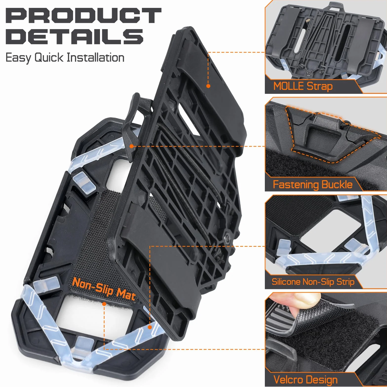 WYNEX Soporte Táctico Portaplacas Chaleco MOLLE Accesorios Cartera Móvil 4.7"-6.7" Pecho