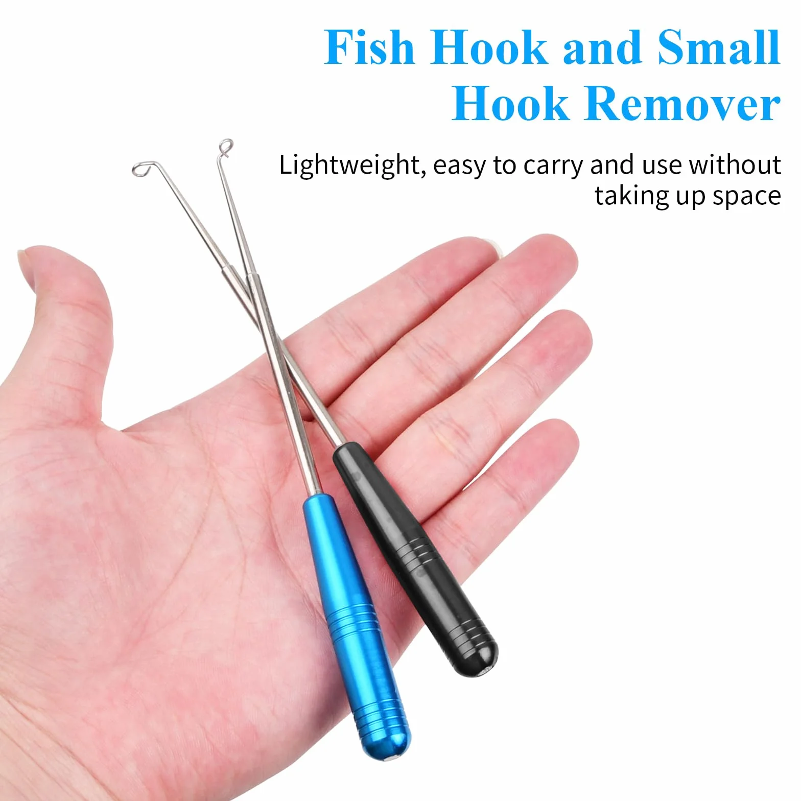 Removedor de Gancho Pesca Acero Inoxidable Extractor de Anzuelos con Tubo de Almacenamiento 17cm