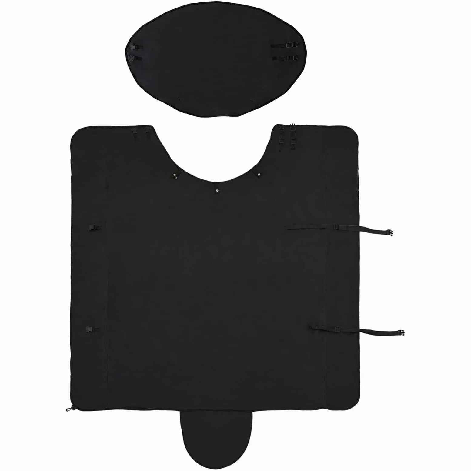 Manta para caballo, 125 cm, poliéster, lavable a máquina, cálida, cómoda, transpirable y ligera, para entrenamiento, establo y transporte