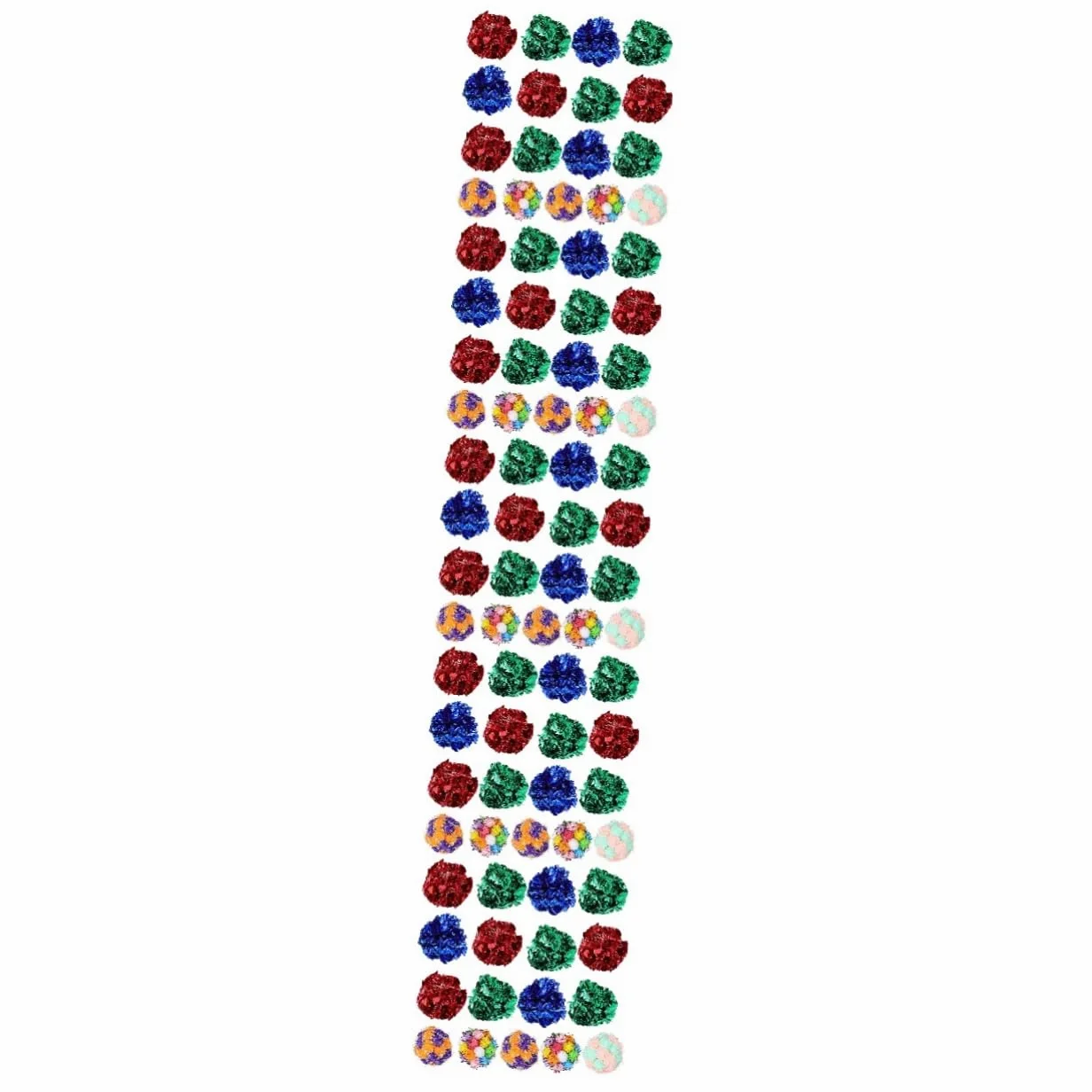Happyyami 125piezas De Juguete para Gatos Bolas De Crinkle Interactivas con Sonido Juguetes De Felpa Coloridos para Gatitos y Gatos Interiores