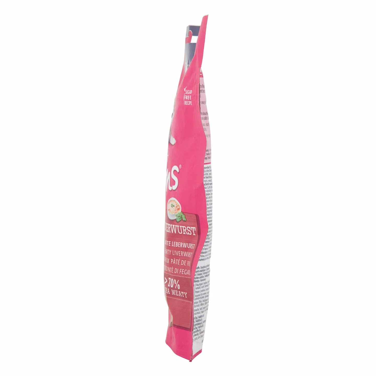 Vitakraft Cat YUMS, golosina para Gatos, Snack Blando para Gatos Relleno de Salchicha de hígado, en Bolsa resellable, sin azúcar añadido (1x 40g)