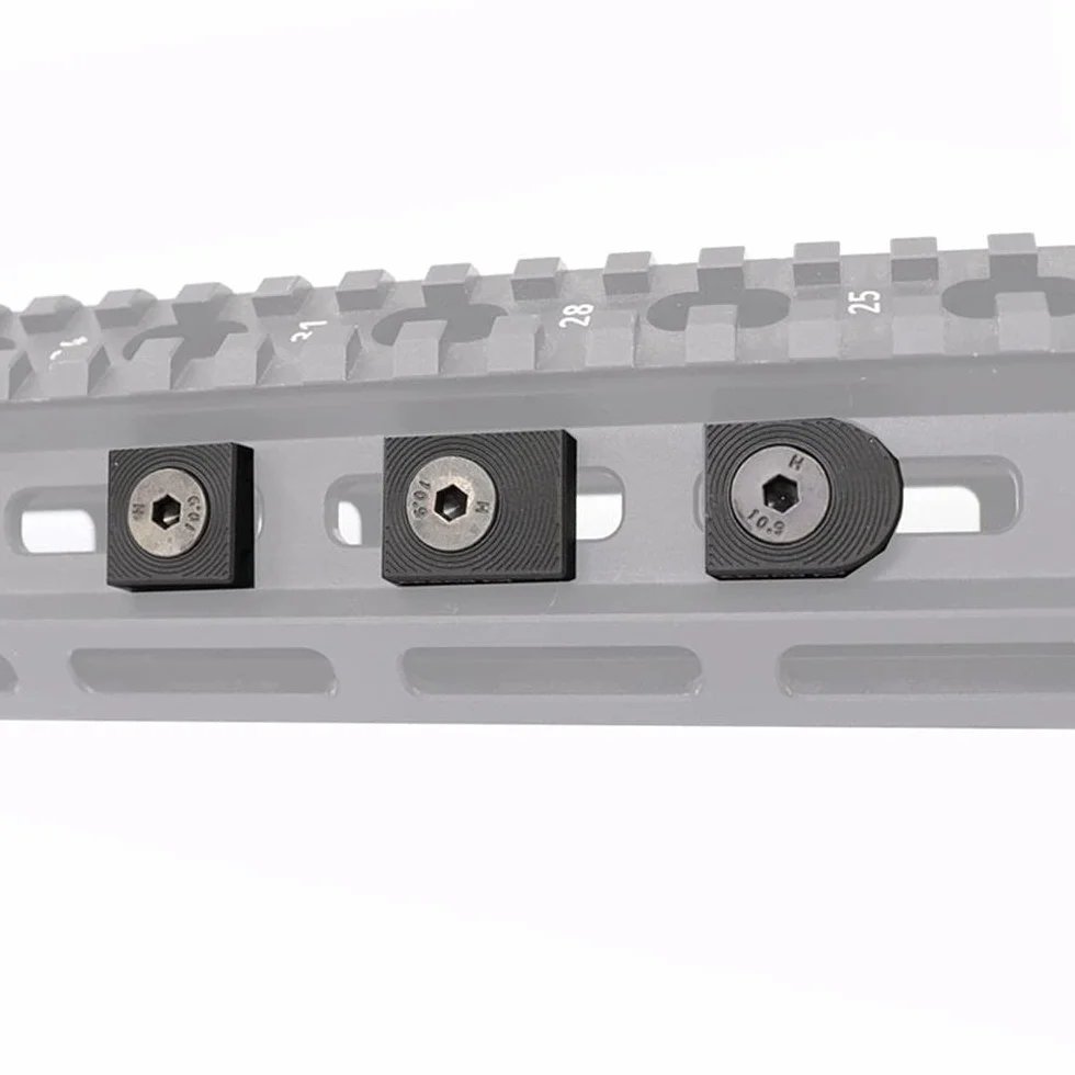 Mlok compatible Metal Rail cubierta cable clip sistema de gestión modular linterna cola Picatinny carril cubierta Caza Accesorios