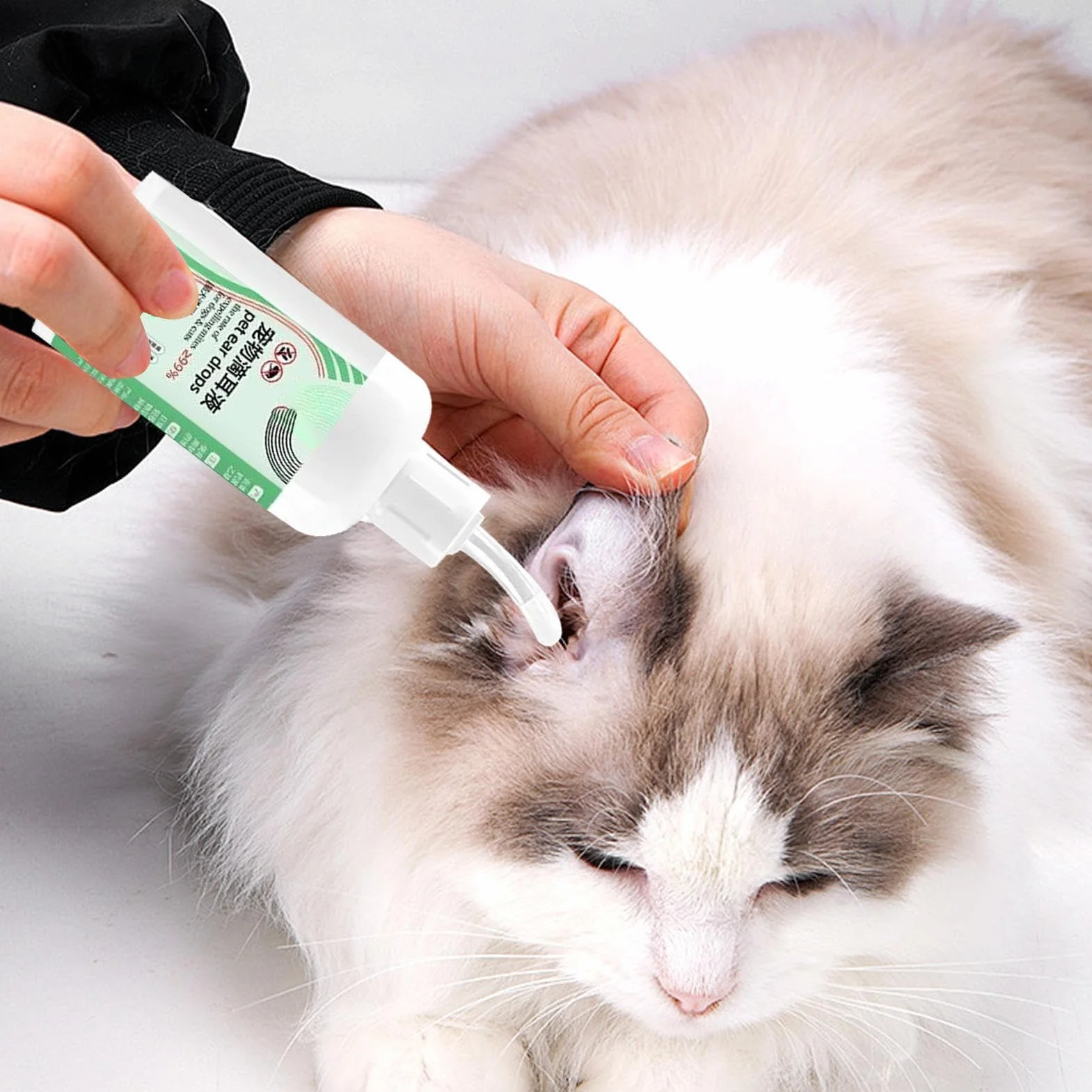 Gotas Óticas para Gatos,Solución Limpiadora para Oídos | Líquido Relajante De 60ml Control Olores Reduce Suciedad Cera Lavado Cachorros Garrapatas