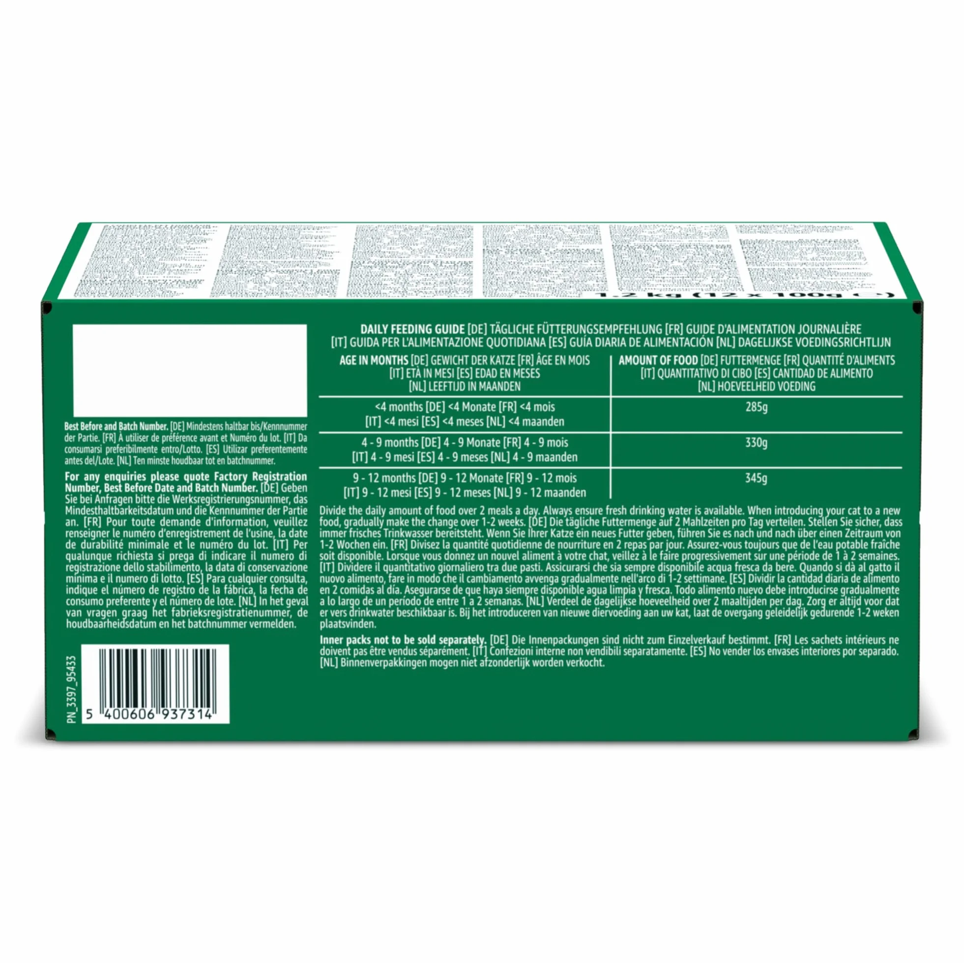 by Amazon Alimento Completo para Gatitos, Selección Mixta en gelatina, 1.2kg (12 bolsitas de 100g)