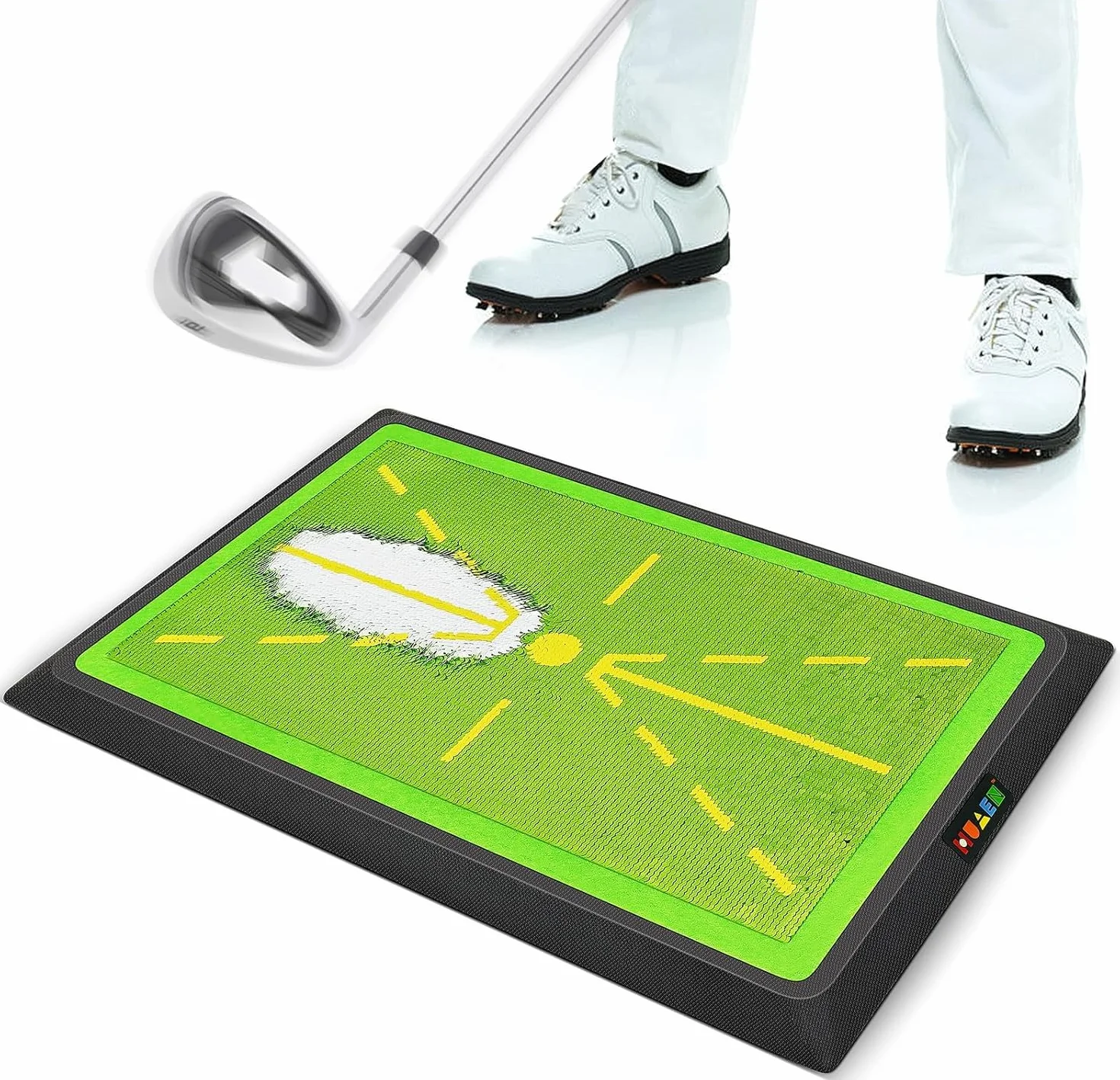 Alfombrilla de Swing de Golf 12x17 Pulgadas Tablero Divot para Entrenamiento de Golf Interior