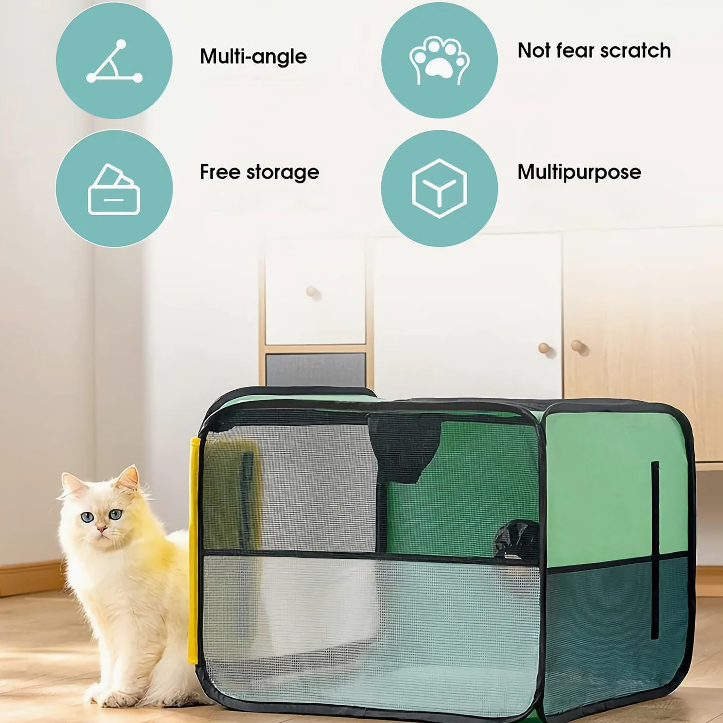 Caja De Secado para Mascotas, Portátil, Plegable, para Mascotas, Secador De Pelo para Mascotas, Aseo Limpio, Secador De Casa, Jaula para Perros Y Gatos, Caja De Secado, Bolsa De Viaje De Lado Suave