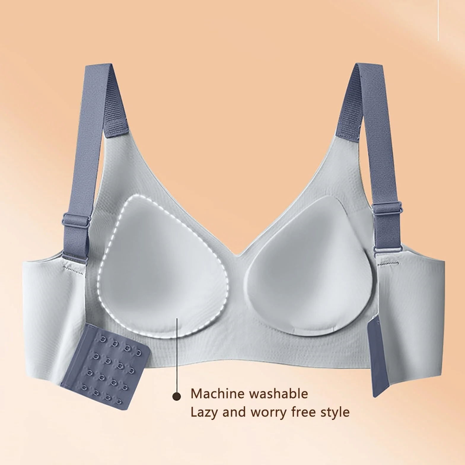 Sujetador Reductor sin Aros Talla Grande Deportivo Alto Impacto Push Up Ajustable con Relleno Suave Transpirable