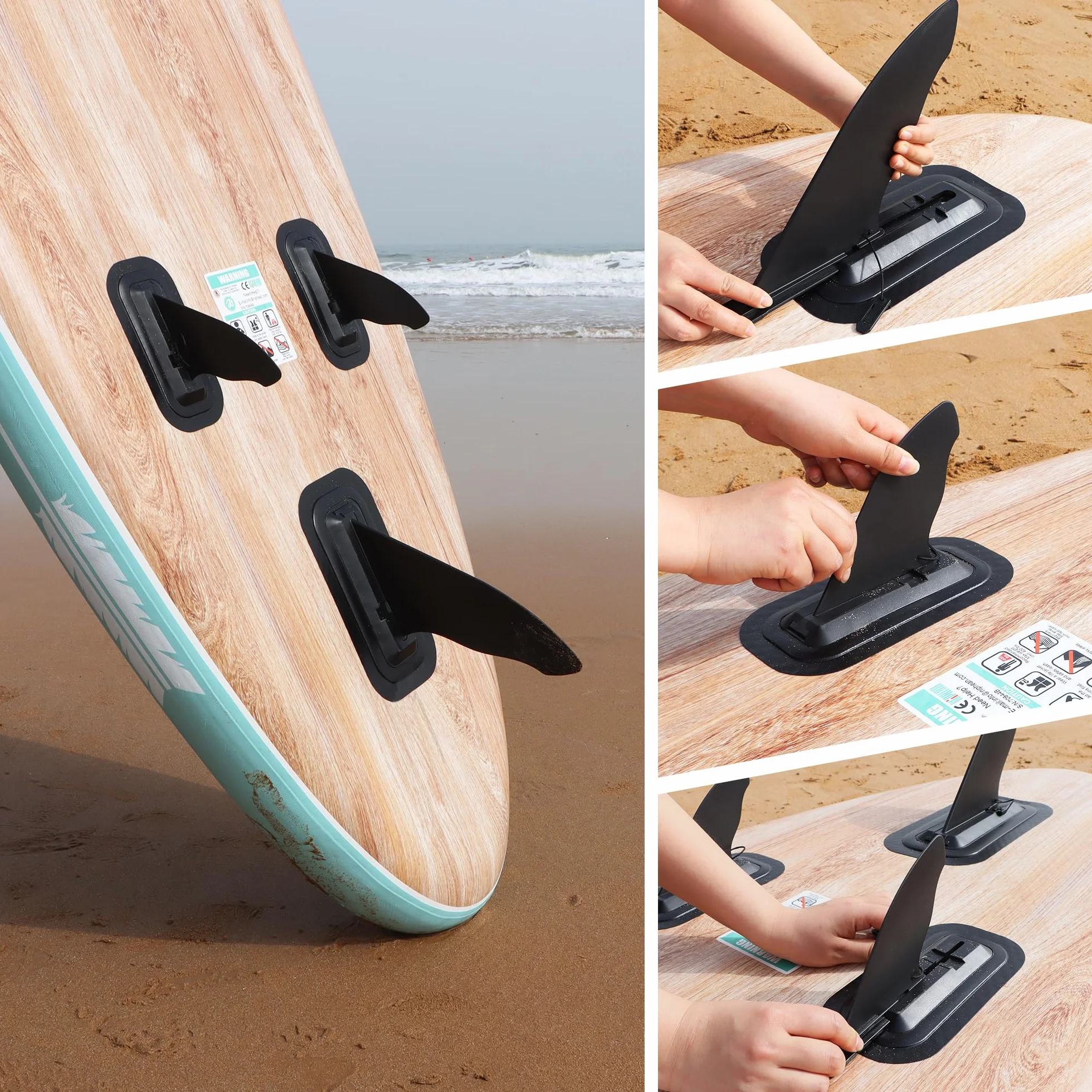Aleta de Tabla de Paddle 4/9/15 Pulgadas de Repuesto para Olas - Accesorio Duradero para Tablas de Paddle de pie