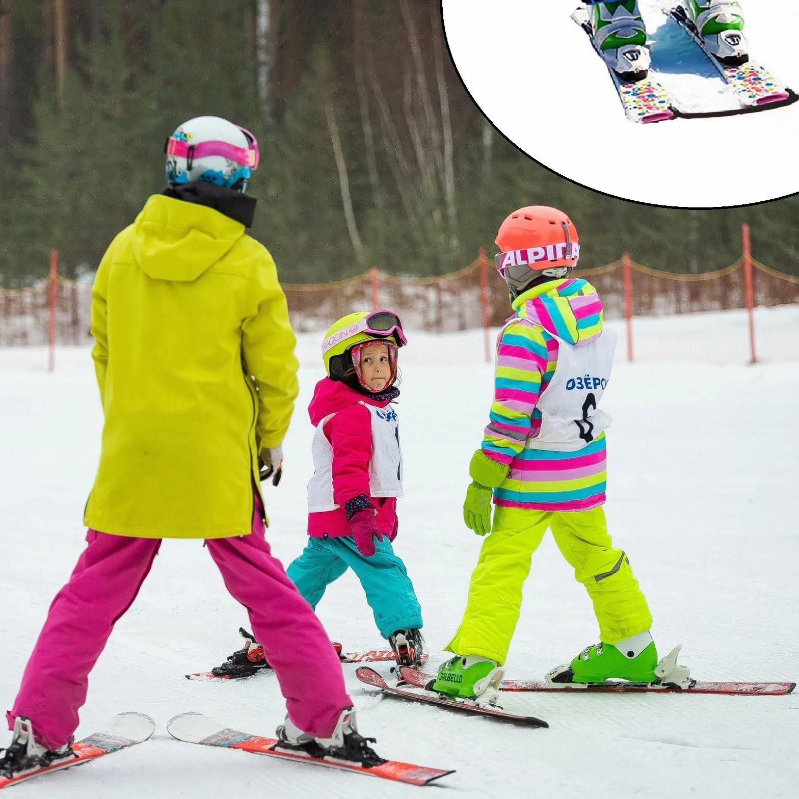 Entrenador de Conector de Punta de Esquí y Snowboard para Principiantes, Ayuda a Controlar la Velocidad (Negro)